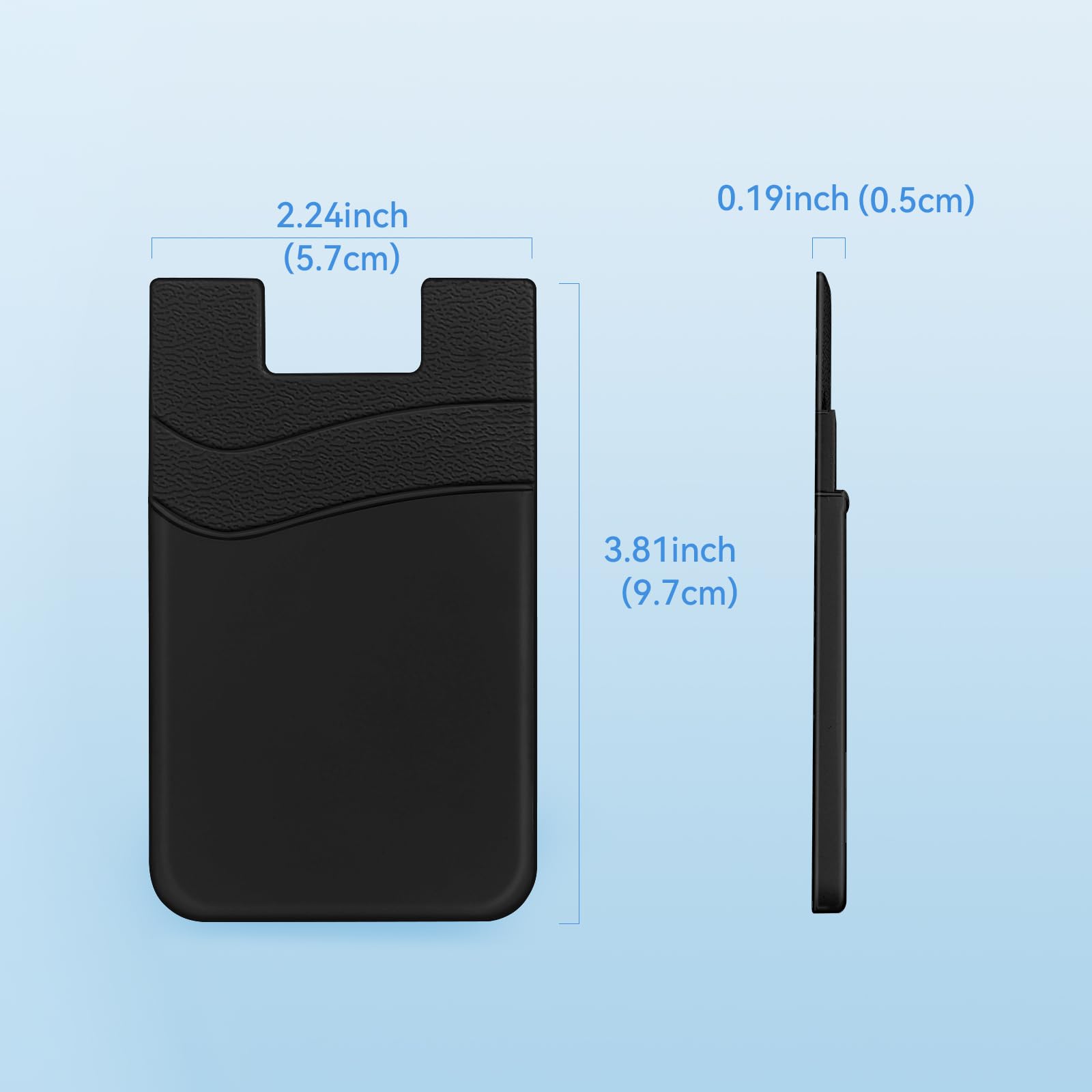 CISID Stick-On Phone Wallet - Slim RFID Blocking Credit Card Holder for iPhone, Samsung & All Smartphones - Perfect for Travel, Shopping & Everyday Use