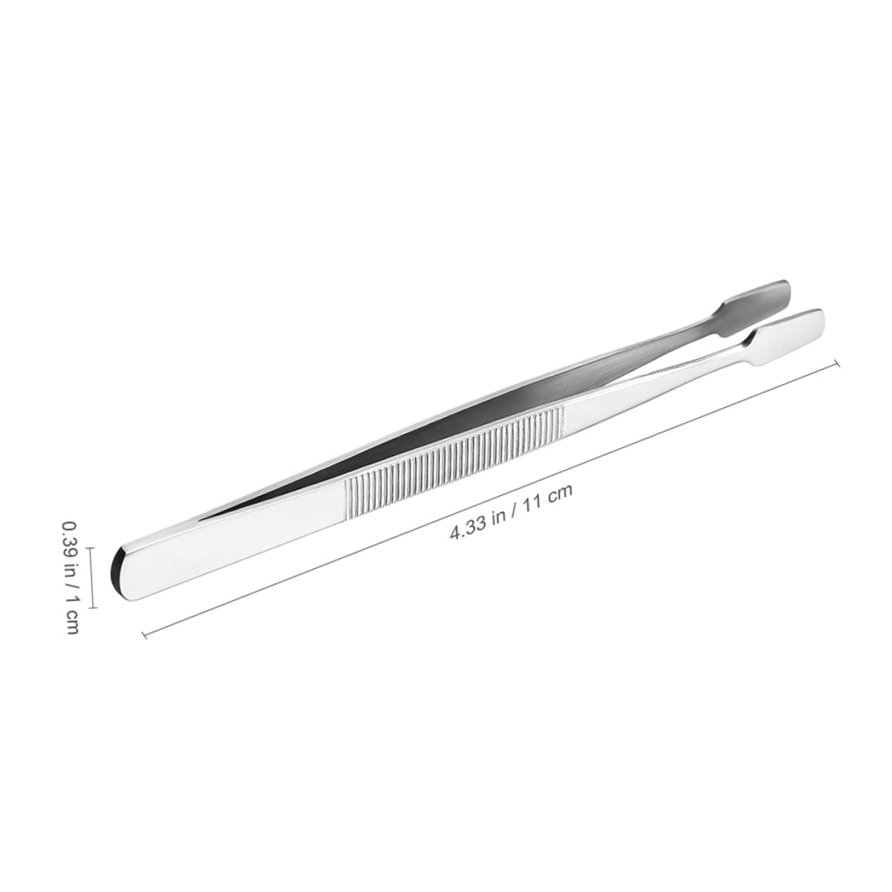 Angoily 6-Piece Stainless Steel Eyelash Stamp Tweezers Set - Professional Precision Makeup Tweezers for Lash Extensions & Brow Grooming (Silver) - Perfect for Salon, Home Use & Travel Makeup Kits