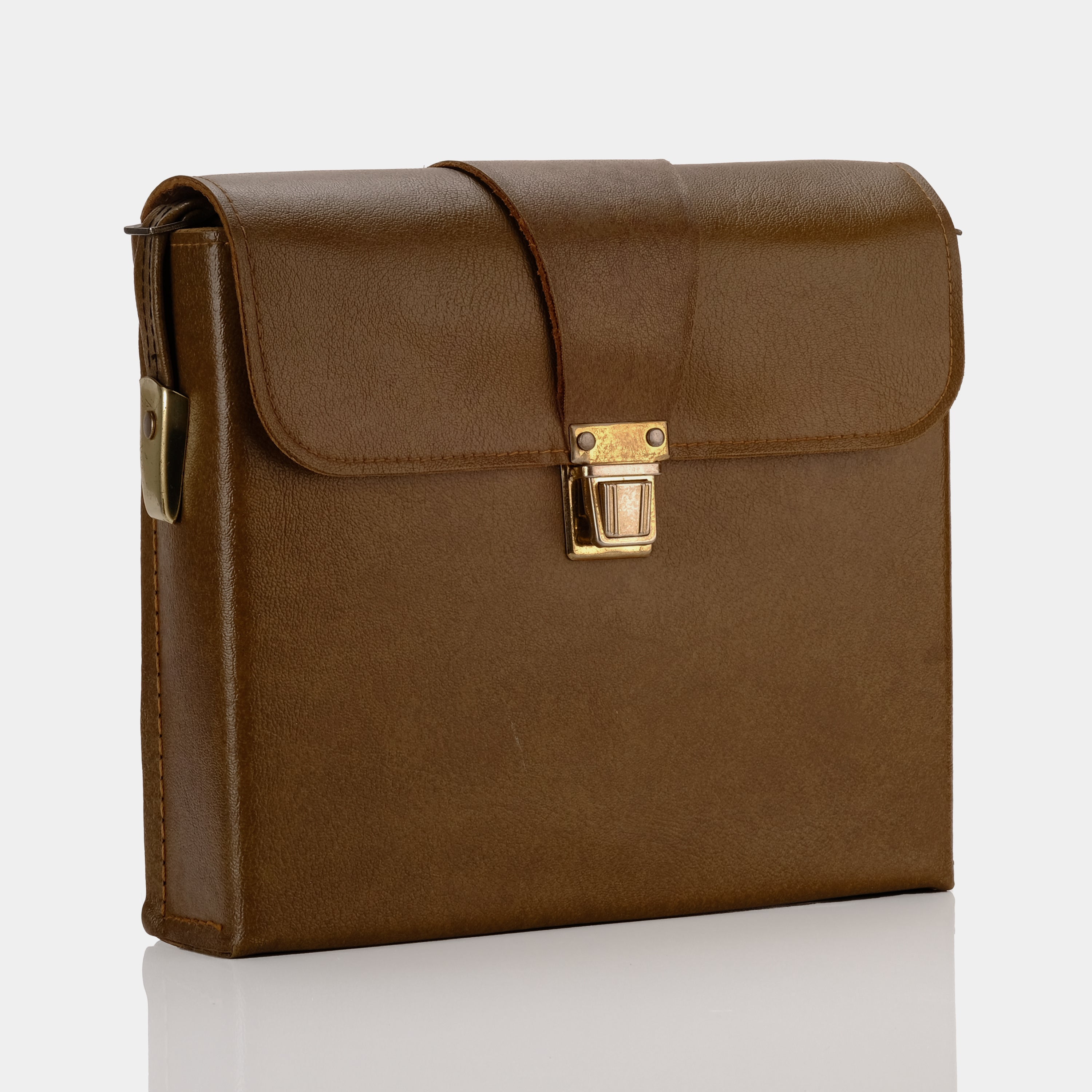 Vegan Leather Camera Bag - Brown Foldable Crossbody Bag with Adjustable Strap for DSLR & Mirrorless Cameras | Perfect for Travel, Photography & Everyday Use