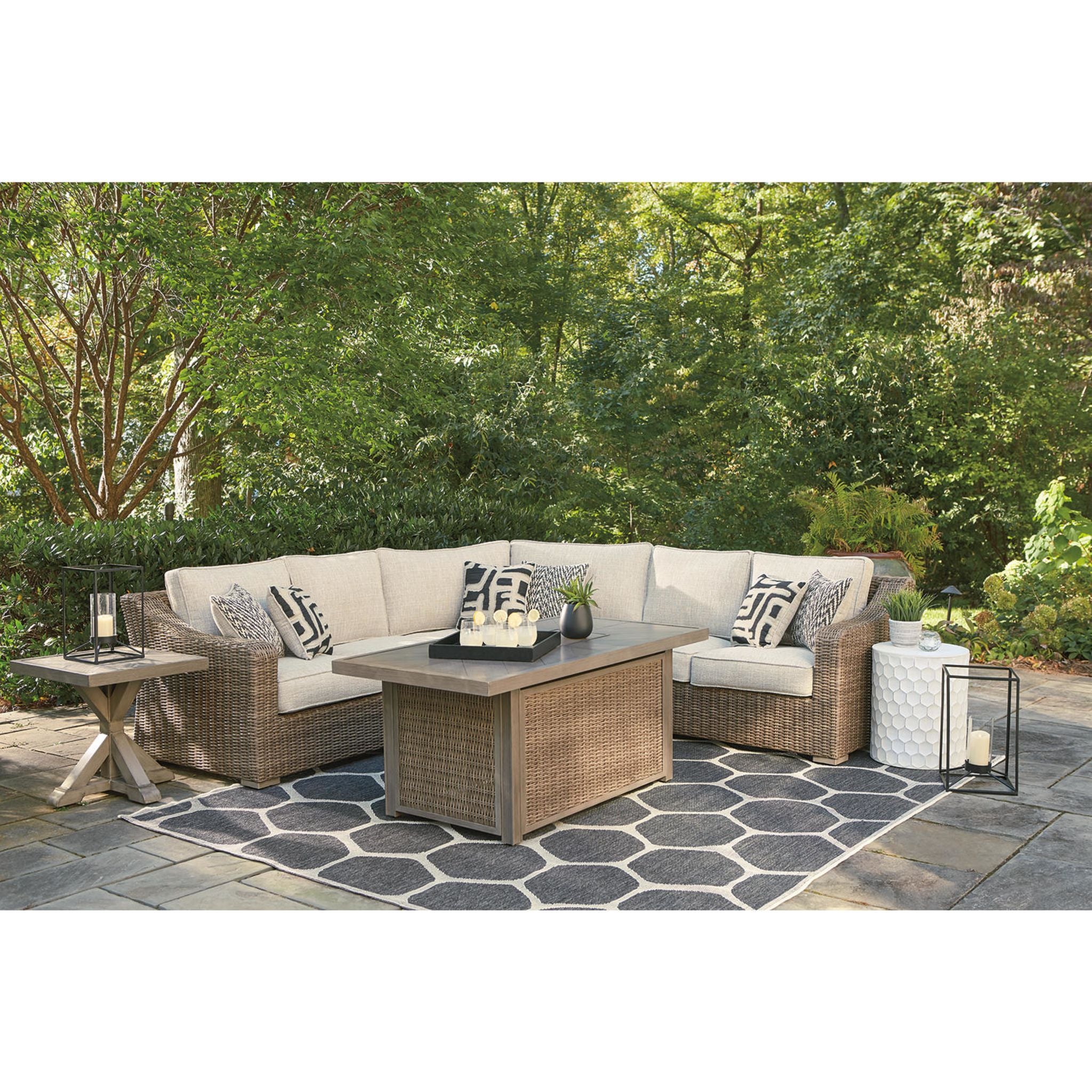Beachcroft 3-Piece Outdoor Modular Sectional Sofa Set - Waterproof Patio Furniture for Garden, Poolside & Backyard Relaxation