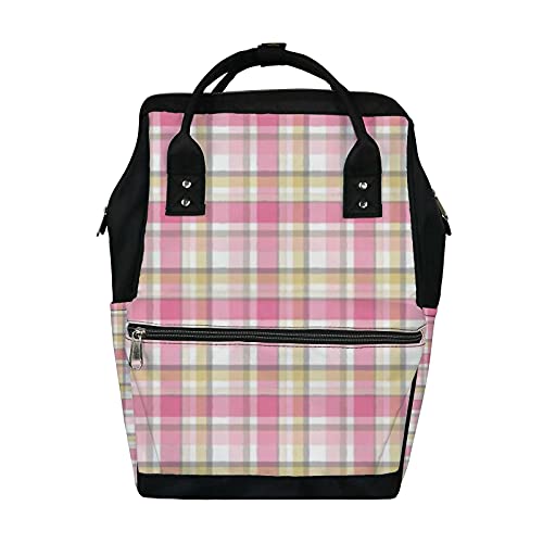 Geometric Plaid Stripes Pink Girl