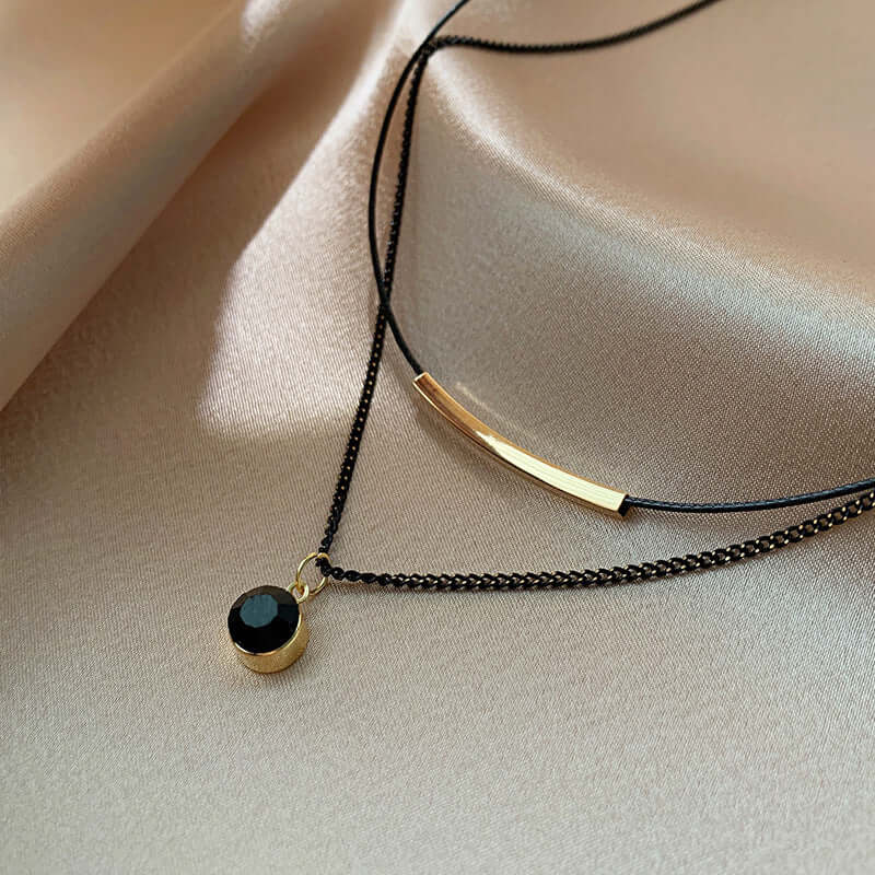 Trendy Black Leather Choker Necklace for Women - Gothic Layering Choker Pendant Necklace | Perfect for Parties, Halloween, Cosplay & Everyday Fashion Accessories