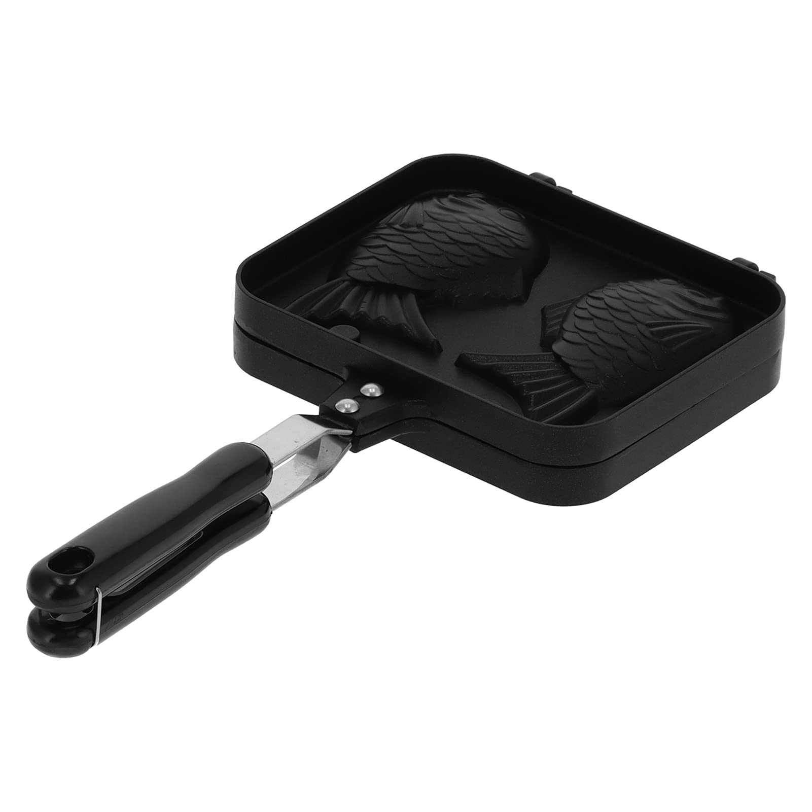 Non-Stick Taiyaki Fish Shaped Cake Pan - Double Waffle Maker for Japanese Pancakes, Cast Iron Baking Mold for Fish-Shaped Desserts - Perfect for Home Cooking, Tea Parties & Street Food Stalls