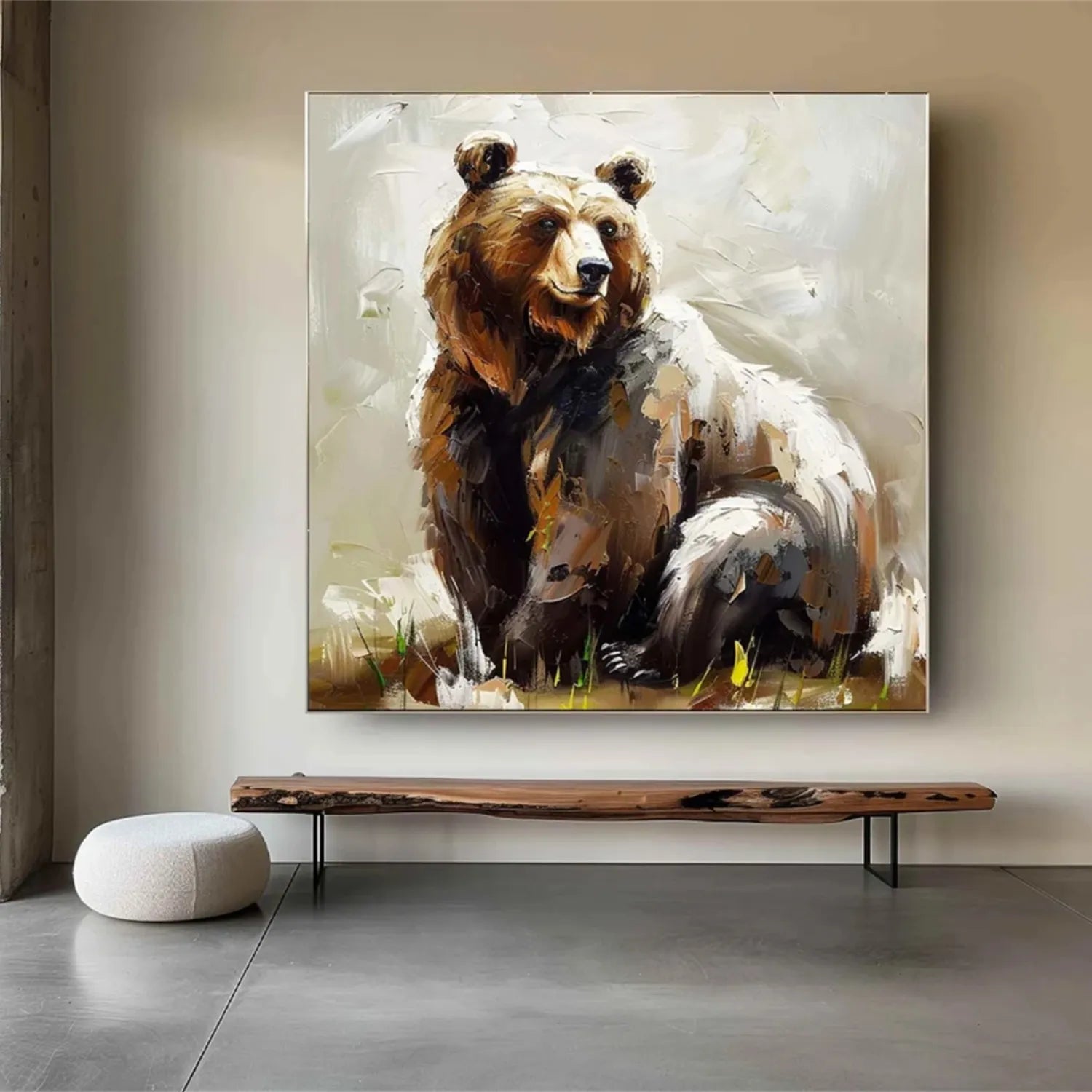 Frameless Stretched Canvas Animal Art Painting - Modern Wildlife Wall Decor for Living Room, Bedroom & Office | AP088