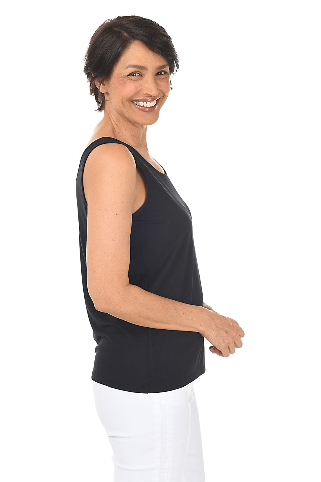 Reversible Solid Bamboo Tank Top for Women - Eco-Friendly & Breathable Summer Casual Wear - Perfect for Yoga, Beach, and Everyday Outfits