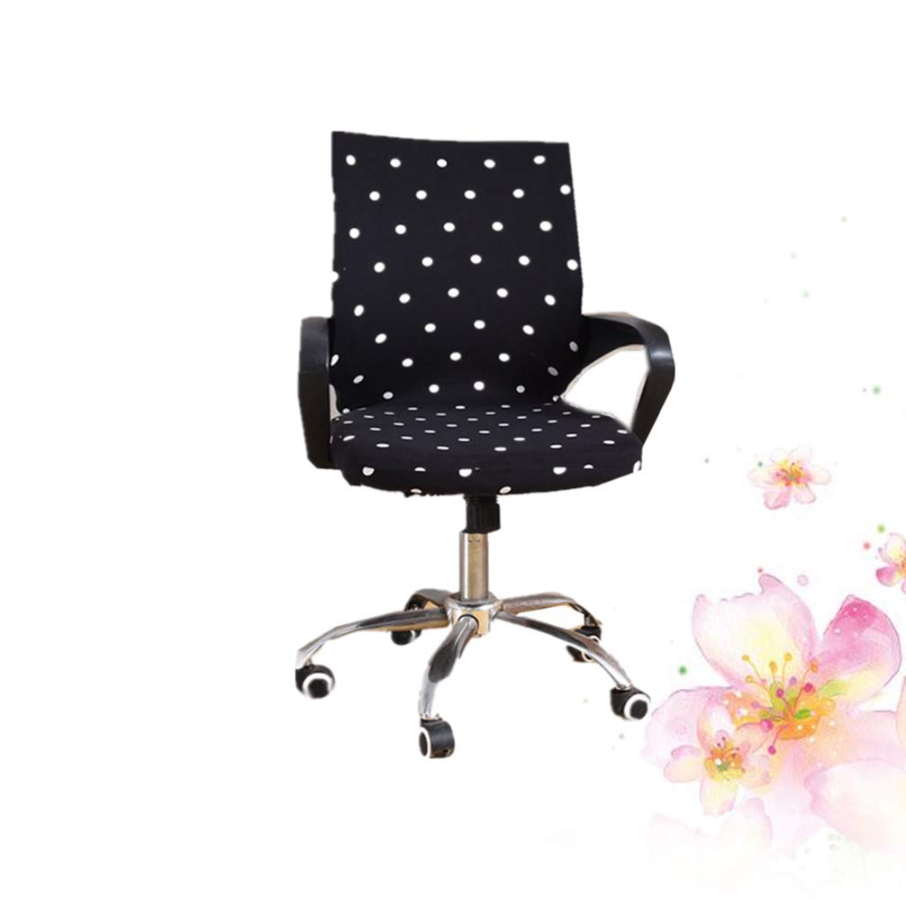 BESPORTBLE Stretchable Office Chair Cover - Dot Pattern Computer Desk Chair Slipcover, Washable & Removable Seat Cushion Protector for Swivel & Lift Chairs | Home Office & Gaming Setup Accessory
