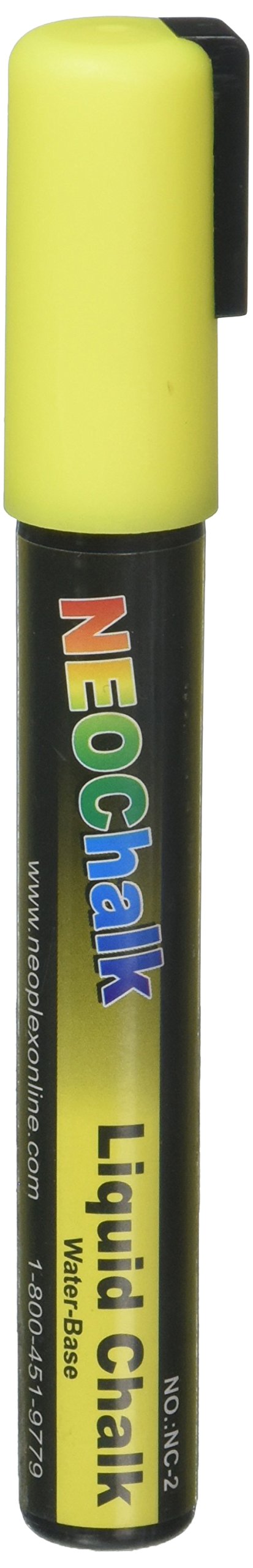 NeoChalk Liquid Chalk Marker - Chisel Tip, Vibrant Yellow - Perfect for Whiteboards, Glass, Mirrors & DIY Projects - Non-Toxic & Erasable