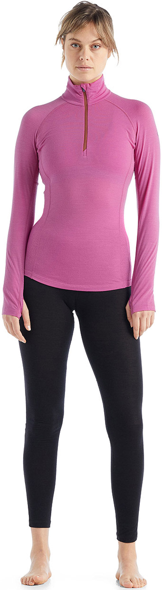 150 Zone LS Half Zip Baselayer for Women - Thermal Long Sleeve Base Layer with Moisture Wicking Technology - Perfect for Cold Weather Hiking, Skiing & Outdoor Activities