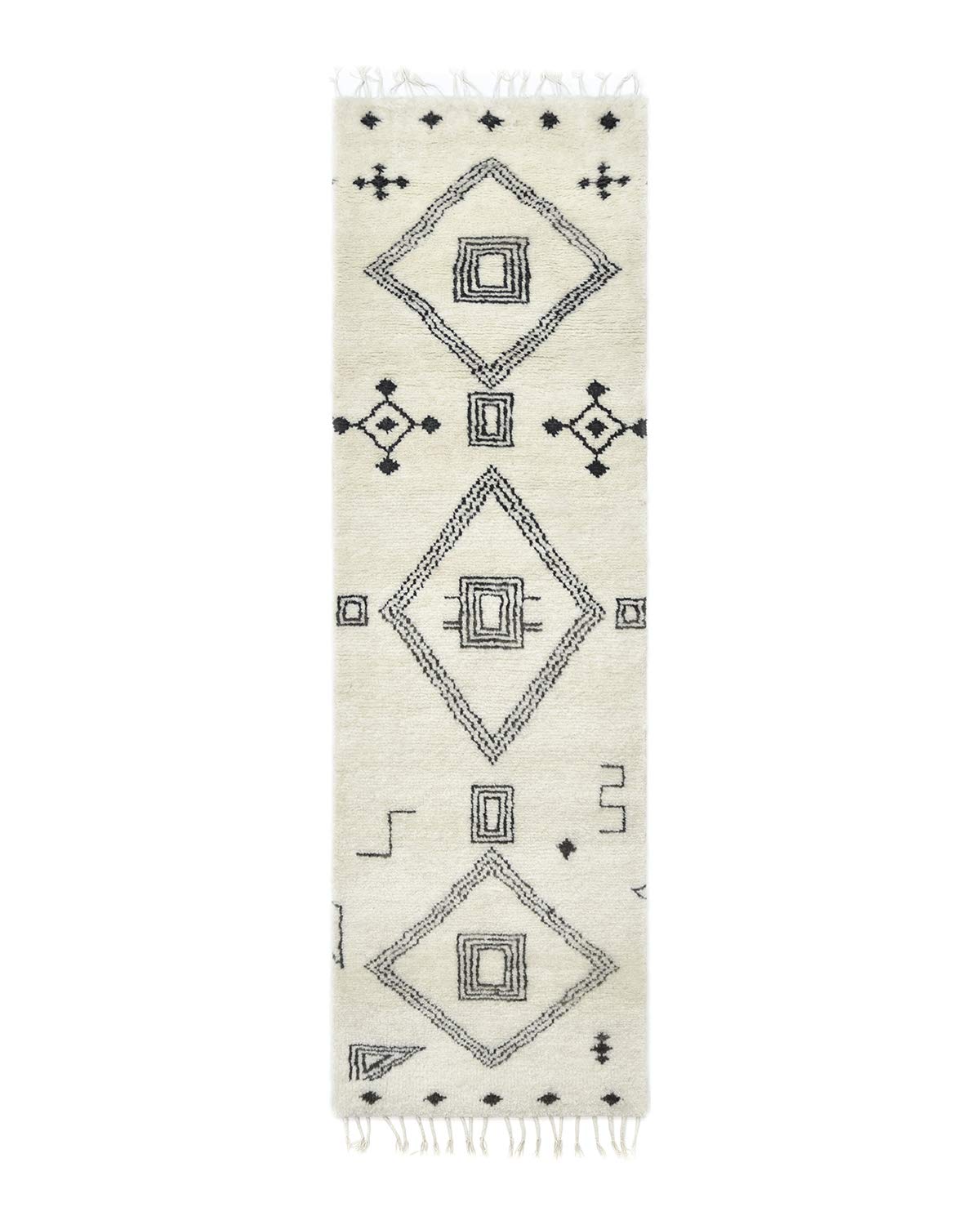 Hand-Knotted Solo Rugs Krish Ivory 2x8 Indoor Area Rug - Premium Handmade Wool Carpet for Living Room, Bedroom & Home Decor