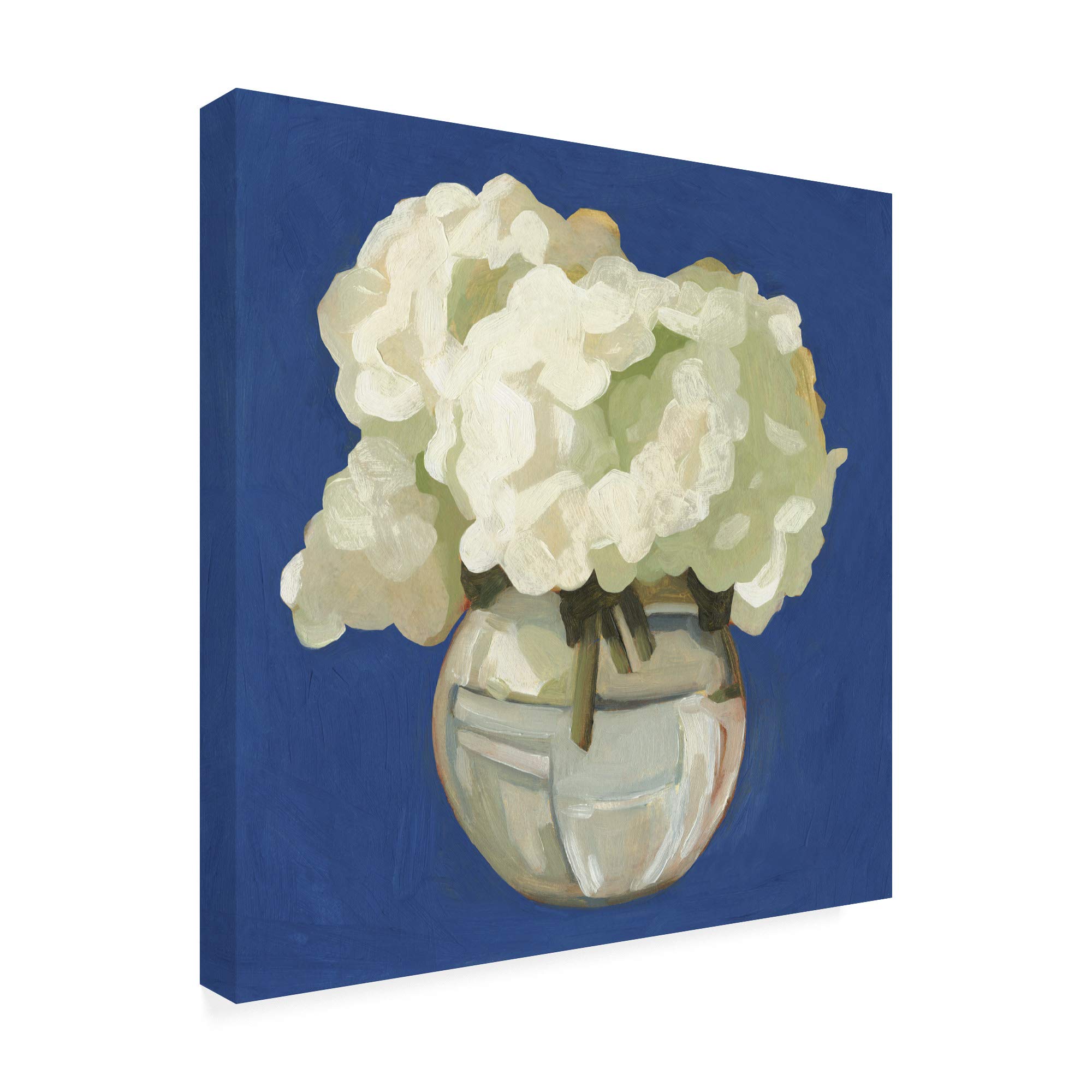 Emma Scarvey White Hydrangeas I Fine Art Print 35x35 - Floral Wall Decor for Living Room, Bedroom & Office