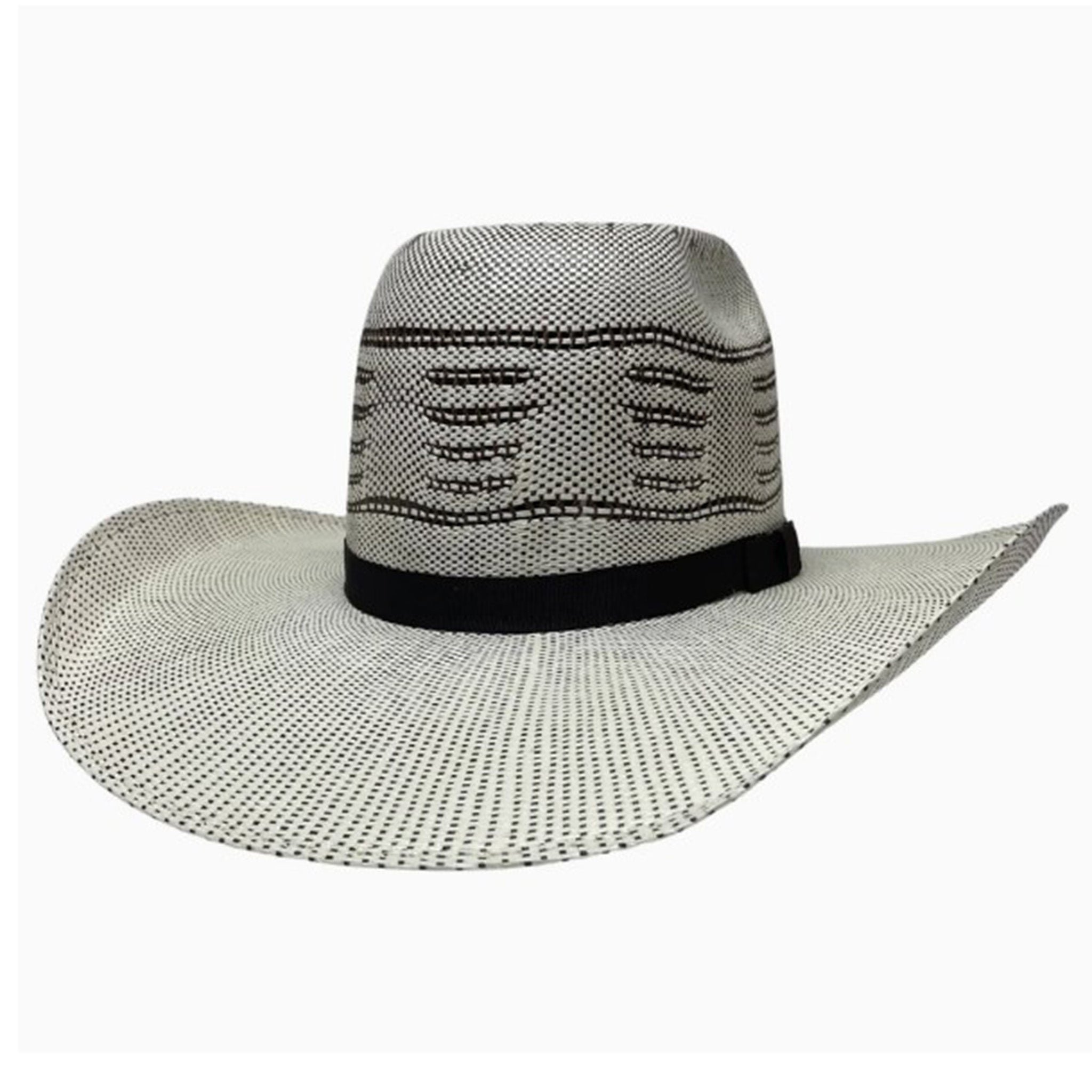 American Hat Co. Bicolor Trail Boss Straw Hat - Western Cowboy Hat for Men & Women - Sun Protection for Outdoor Activities, Rodeo, Hiking & Beach Vacations