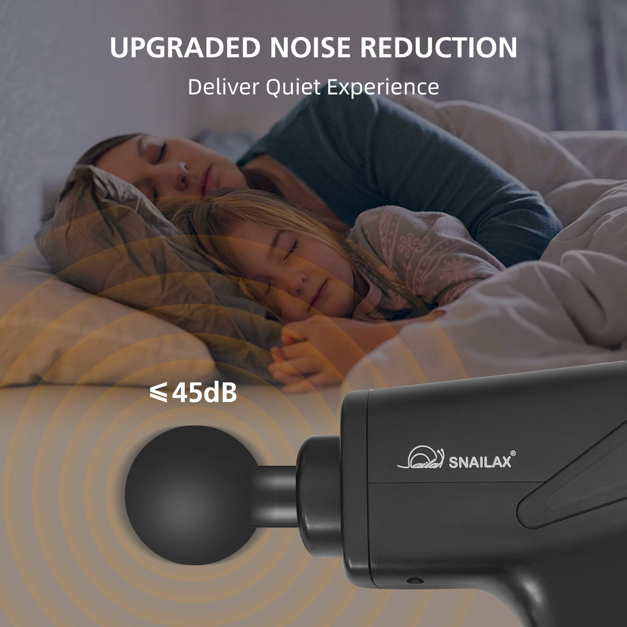 Snailax Cordless Deep Tissue Massage Gun - Portable Percussion Therapy Device for Muscle Pain Relief, Recovery & Relaxation - Perfect for Athletes, Gym Workouts & Home Use