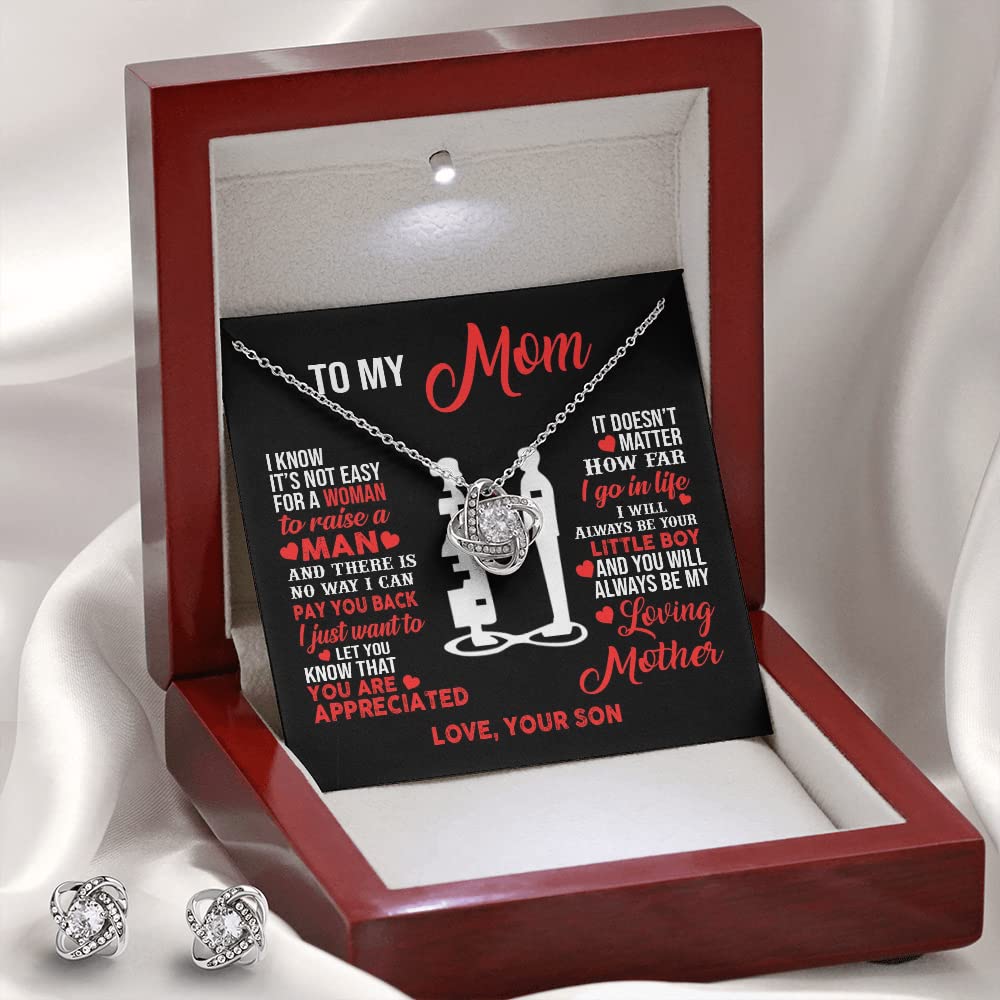 Mom's Jewelry Gift - Cubic Zirconia Pendant Necklace for Mother's Day & Christmas