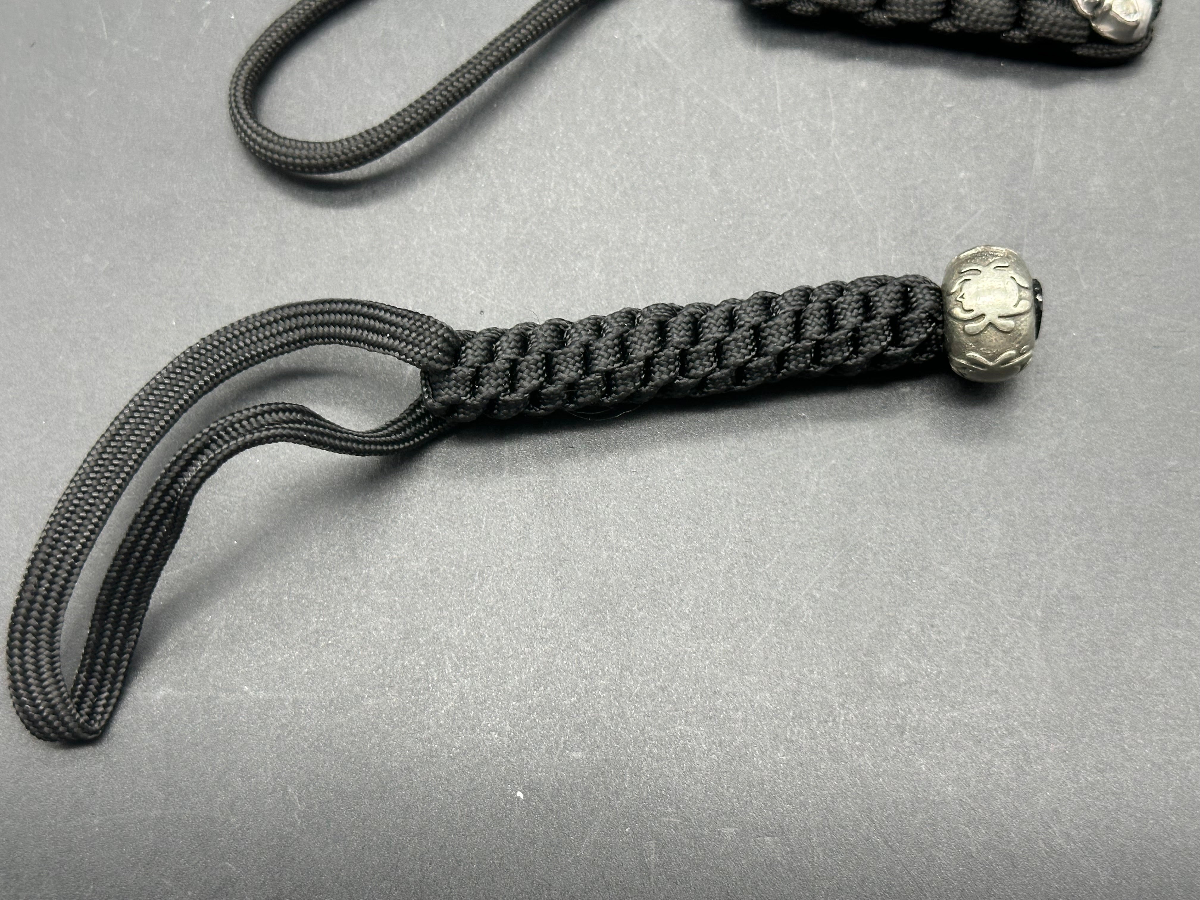 2 Pack Paracord Lanyards with Spyderco Bead & Skull Bead - Durable Survival Bracelets for Outdoor Camping, Hiking, and Emergency Preparedness