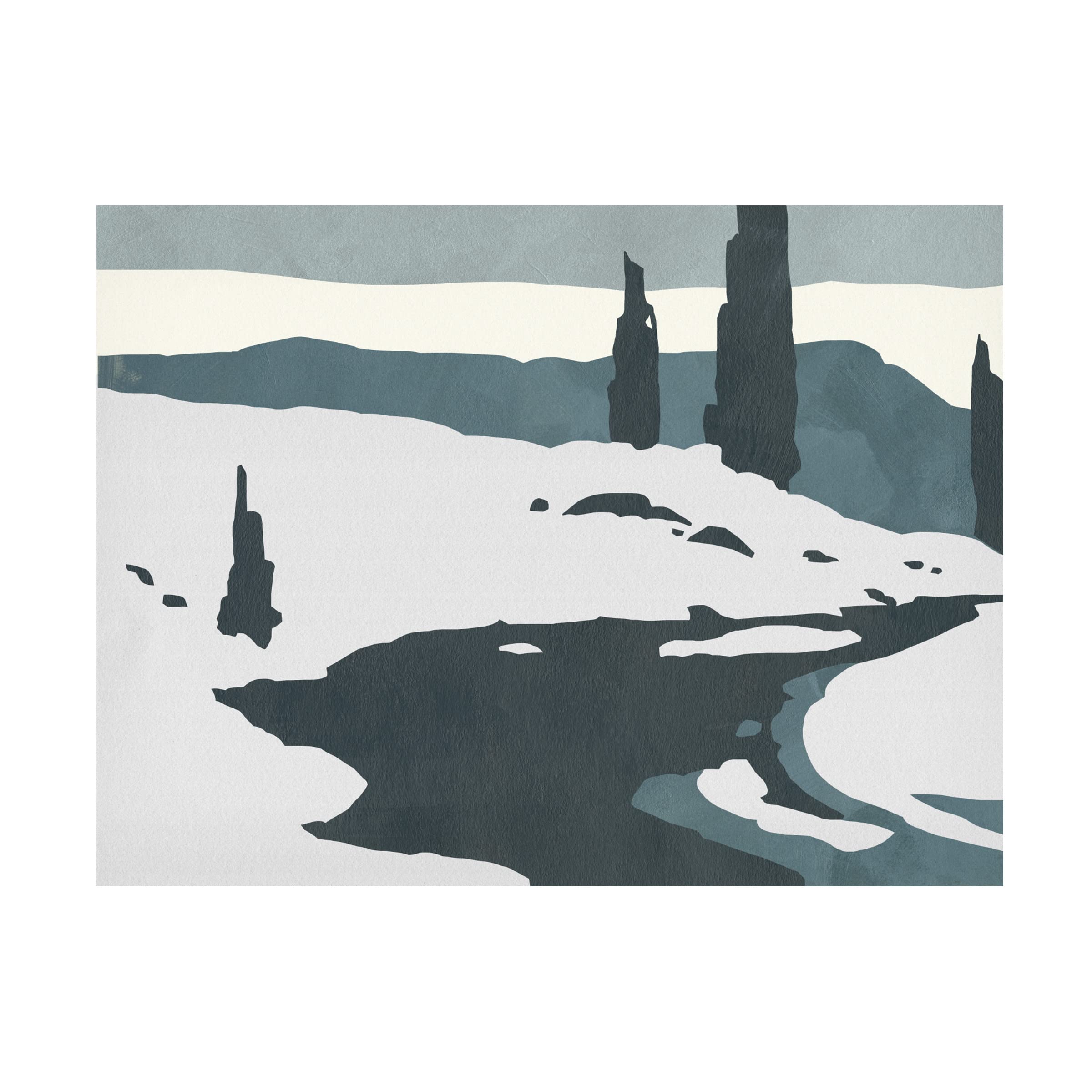 Jacob Green 'Cutter Island II' Canvas Wall Art Print - Modern Landscape Painting for Living Room, Bedroom & Office Decor | Trademark Fine Art Collection