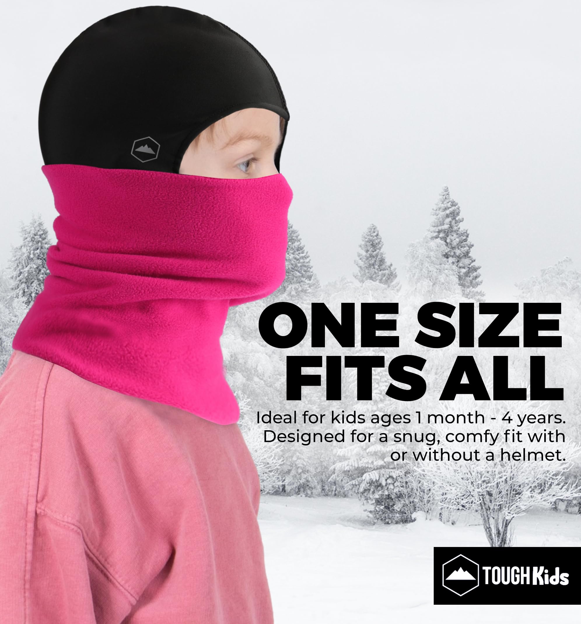 Kids Balaclava Ski Mask - Fleece Neck Warmer & Helmet Liner Hood for Toddlers & Children | Winter Sports, Snowboarding, Skiing & Outdoor Activities