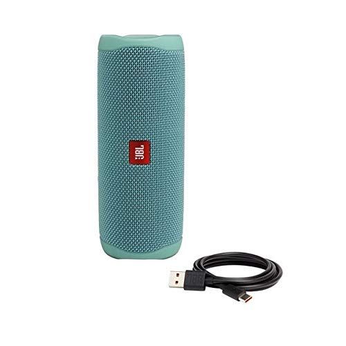 JBL FLIP 5 Waterproof Portable Bluetooth Speaker - Wireless Outdoor Speaker with 12 Hours Playtime, IPX7 Waterproof, JBL Bass Radiator - Teal (Renewed) - Perfect for Beach, Pool, Camping & Travel
