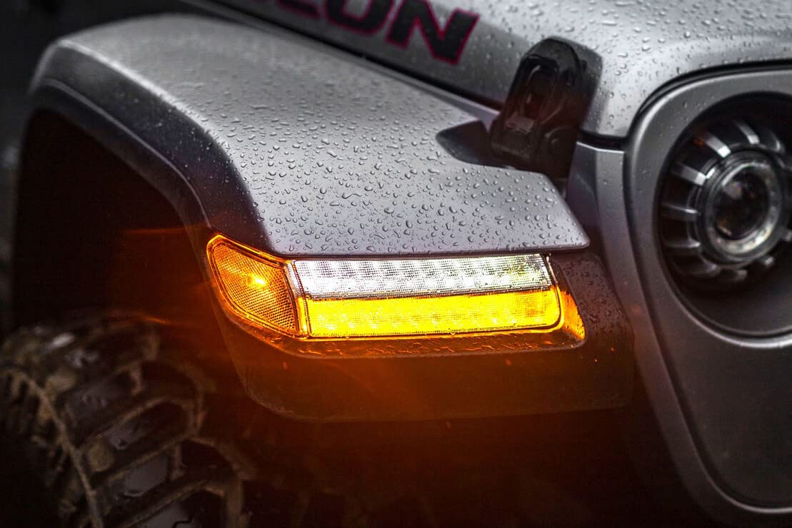 Morimoto XB LED Side Markers for Jeep Wrangler JL 2018+ | Plug & Play OEM Replacement | Smoked Lens Performance Upgrade | Complete Pair (LF511) | Perfect for Off-Roading & Night Driving