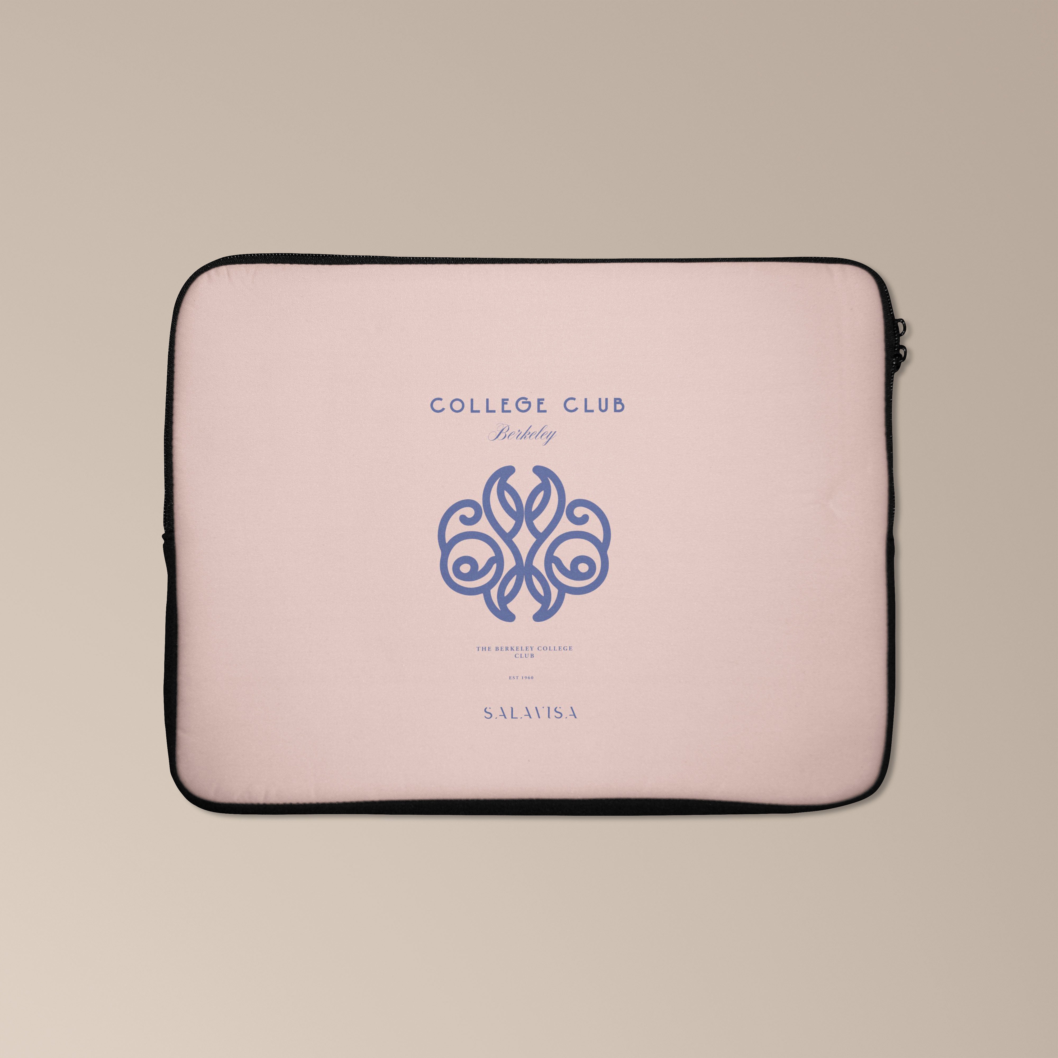 Pink College Laptop Sleeve for 13-15 Inch MacBook & Windows Laptops - Stylish Protective Case for School, Work & Travel - Soft Neoprene Shockproof Cover with Zipper Closure