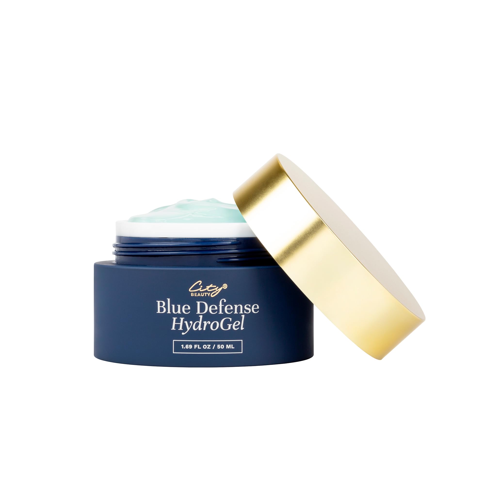 City Beauty Blue Defense HydroGel Face Moisturizer - Hydrating Gel with Hyaluronic Acid for Dark Spots & Wrinkles - Cruelty-Free Anti-Aging Skincare - Blue Light Protection for Daily Use & Night Routine