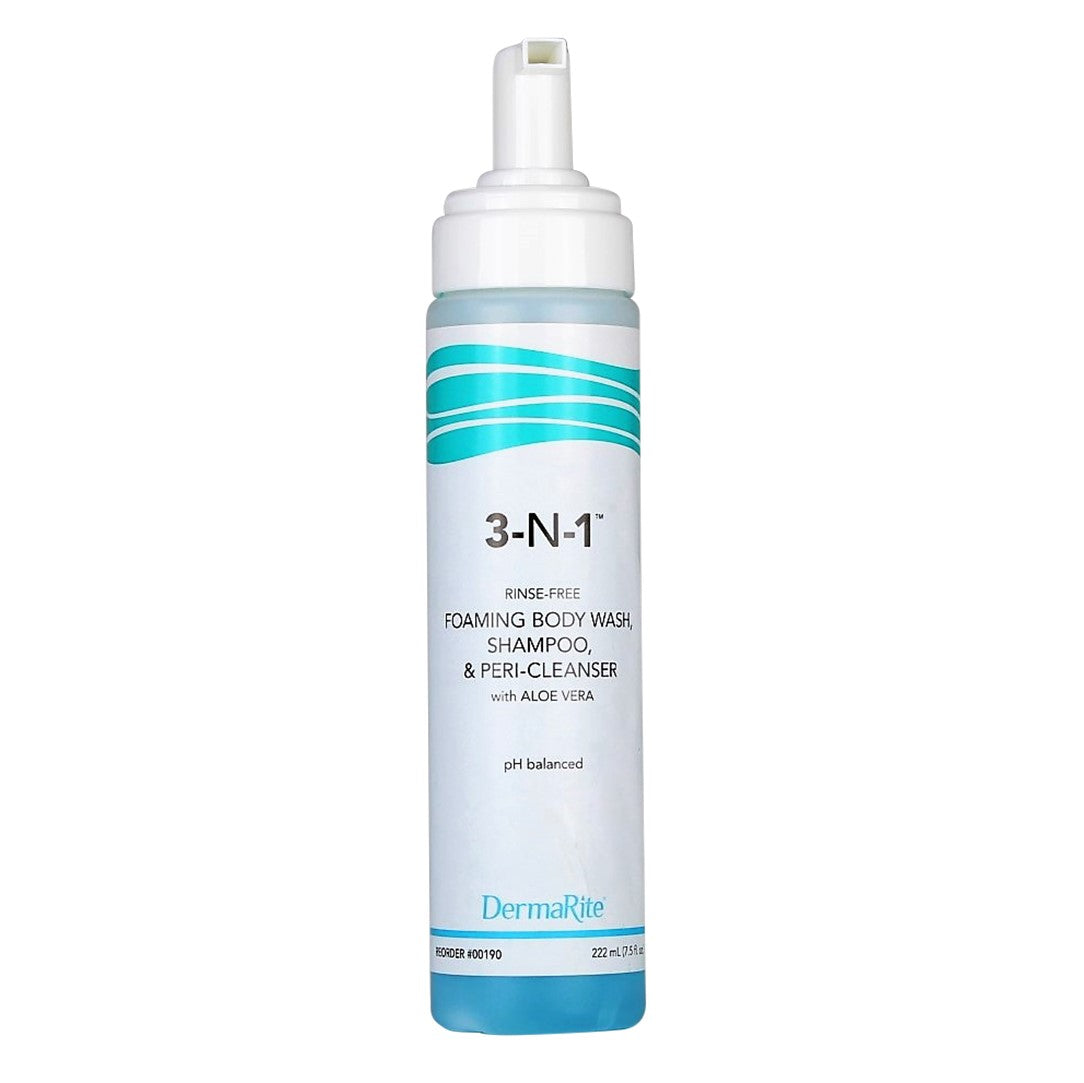 DermaRite 3-in-1 Cleansing Foam Body Wash for Sensitive Skin - Hydrating & Gentle Shower Gel (Case of 12) - Perfect for Daily Use, Post-Workout, and Spa-Like Bath Experience