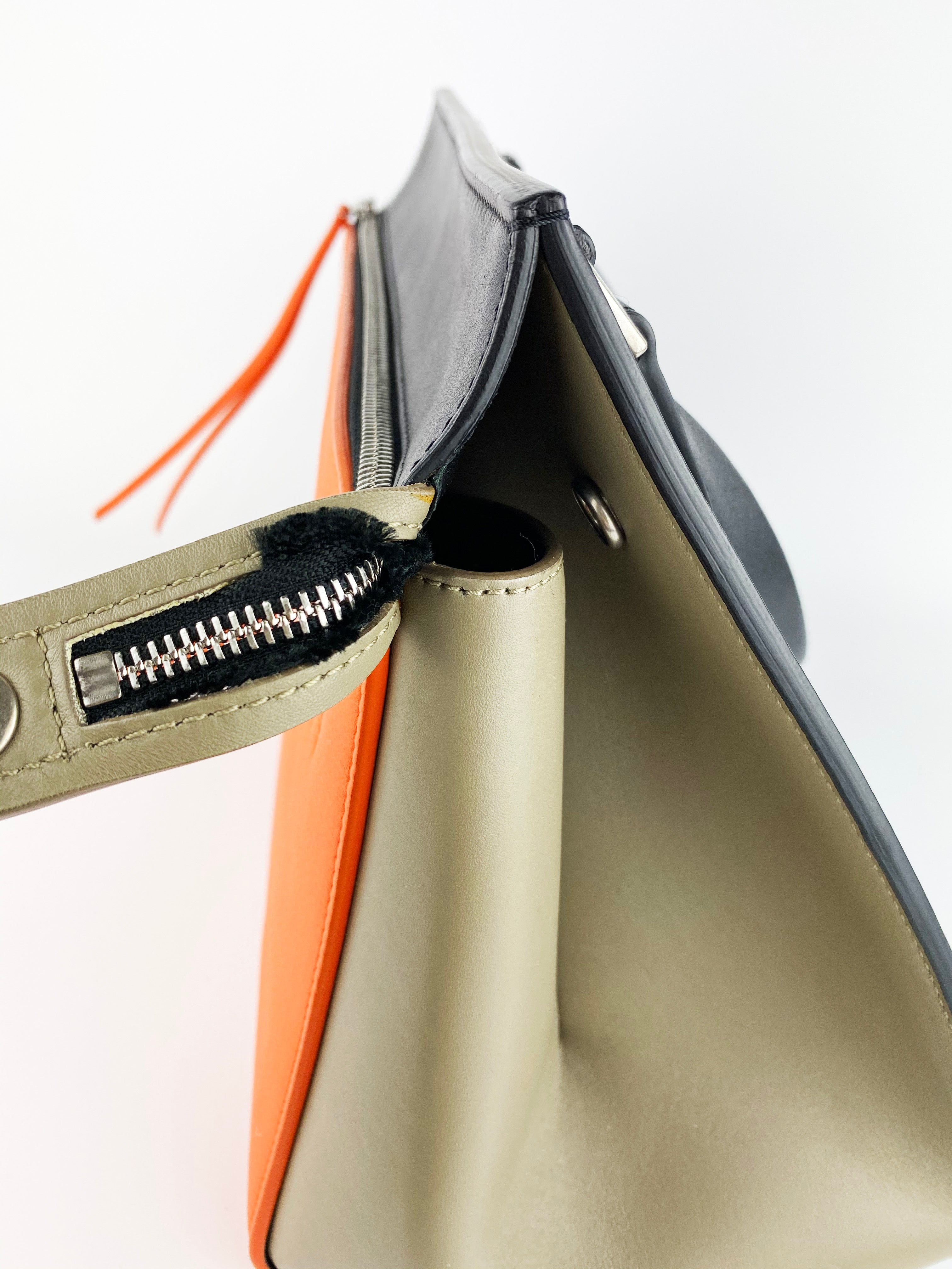 Celine Orange and Black Edge Bag - Stylish Designer Handbag for Women, Perfect for Work, Travel, and Everyday Use