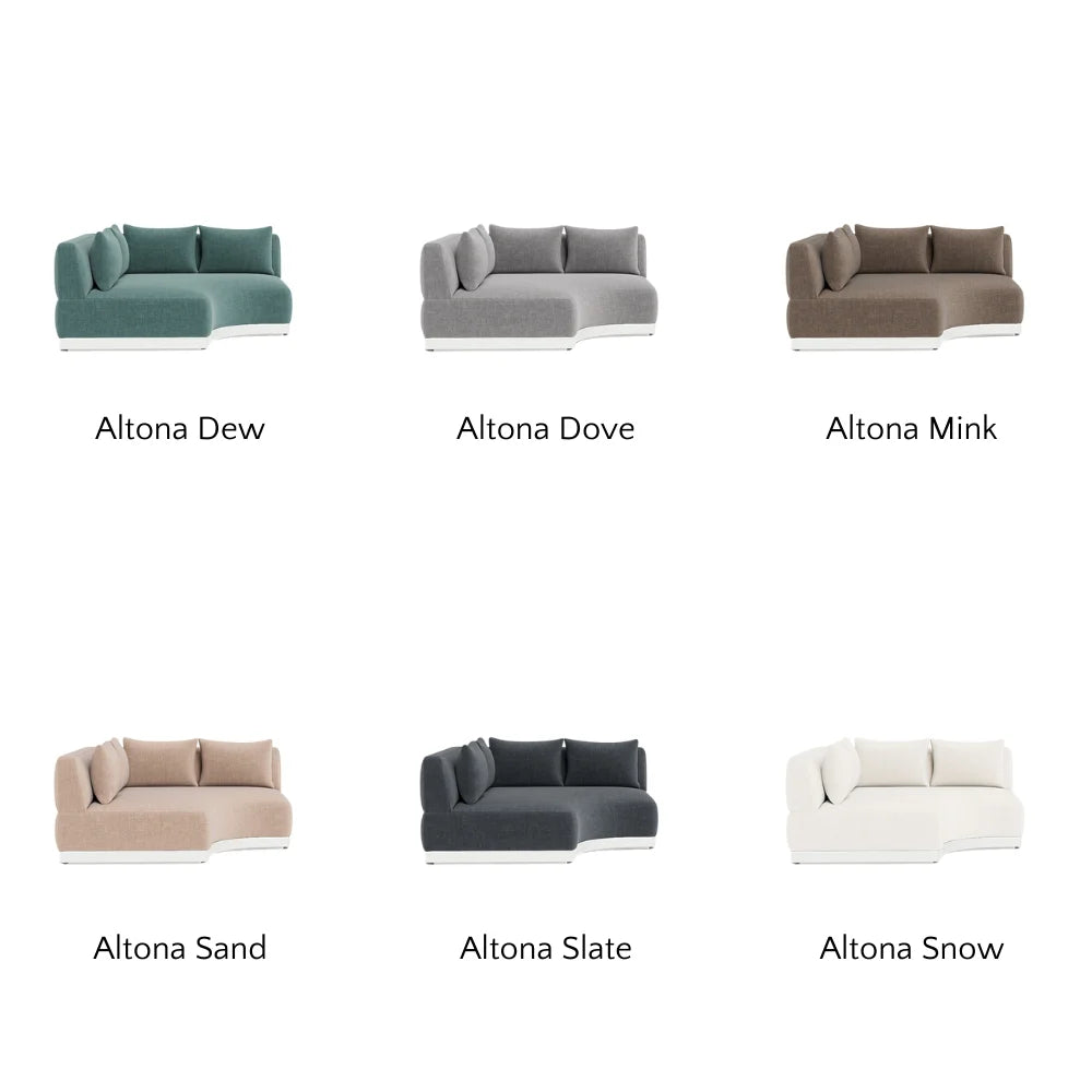 Amalfi Outdoor Curved Corner Sectional Sofa Set - Waterproof Patio Furniture for Backyard, Poolside & Garden - Modern All-Weather Wicker Conversation Set with Cushions