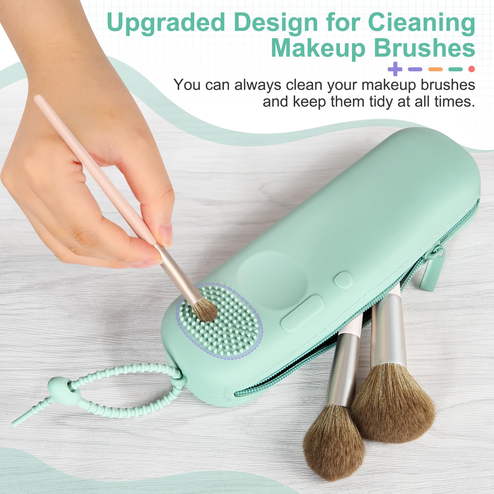 Professional Makeup Brush Cleaner - Deep Cleaning Solution for Cosmetics Brushes (Green) | Perfect for Daily Cleaning & Sanitizing Makeup Tools at Home or Salon