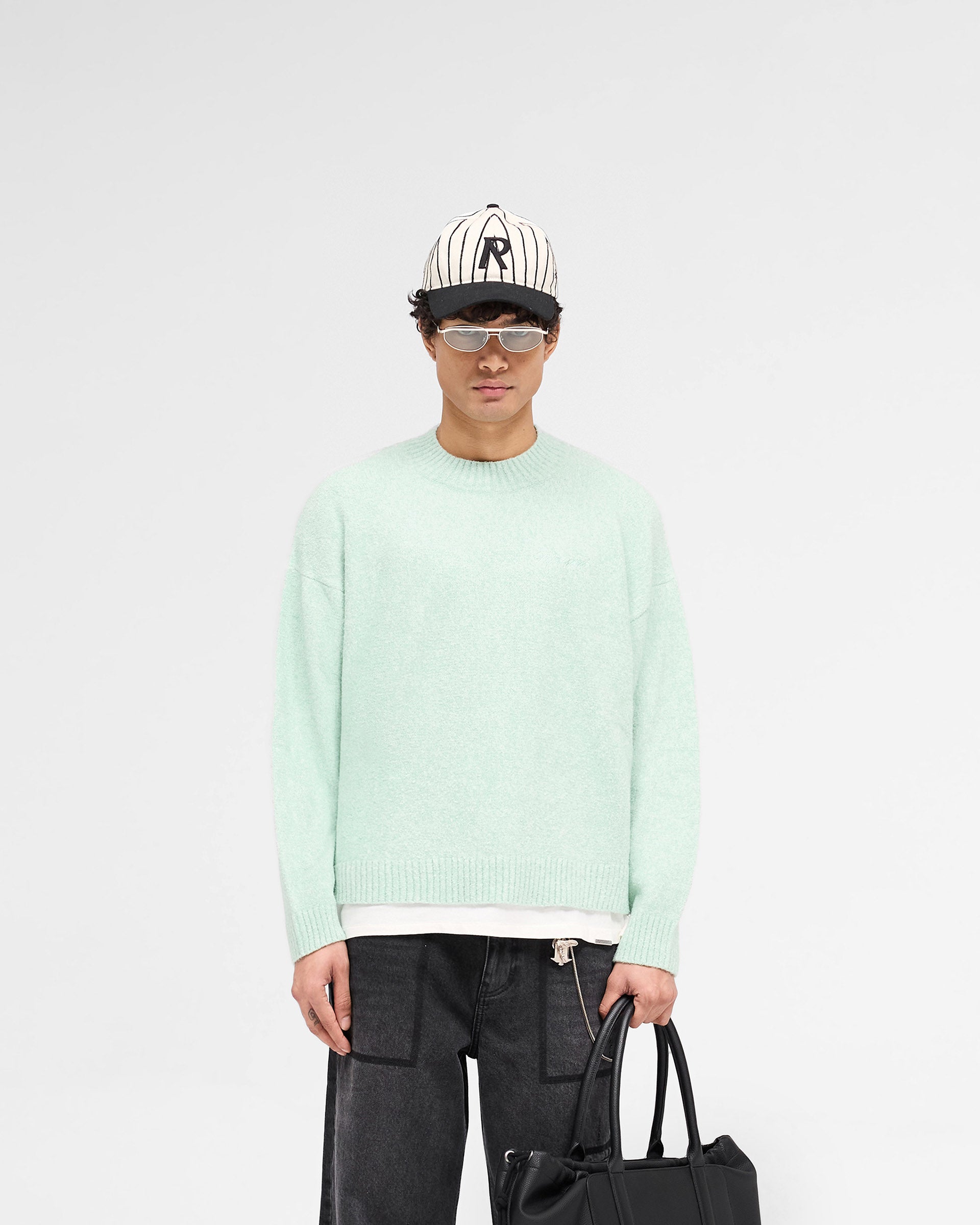Marled Knit Sweater Women's Matcha Green Pullover - Cozy Casual Wear for Fall & Winter Outfits
