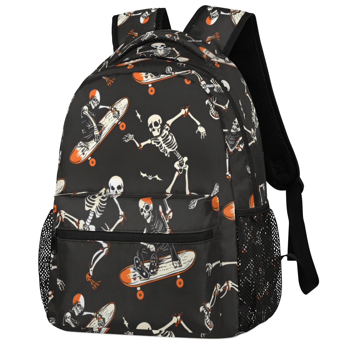 Halloween Skull Backpack for Boys & Girls - 16 Inch Lightweight School Backpack, Laptop Bookbag for College, Travel, Hiking & Camping - Perfect for School, Work & Outdoor Adventures