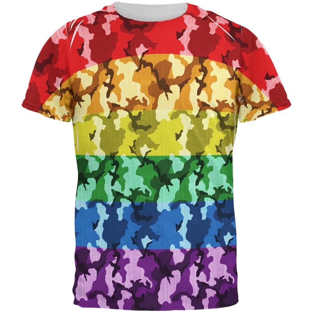 Military Camo Pride LGBT T-Shirt for Men - Patriotic LGBTQ+ Apparel for Pride Month, Veterans Day & Everyday Wear