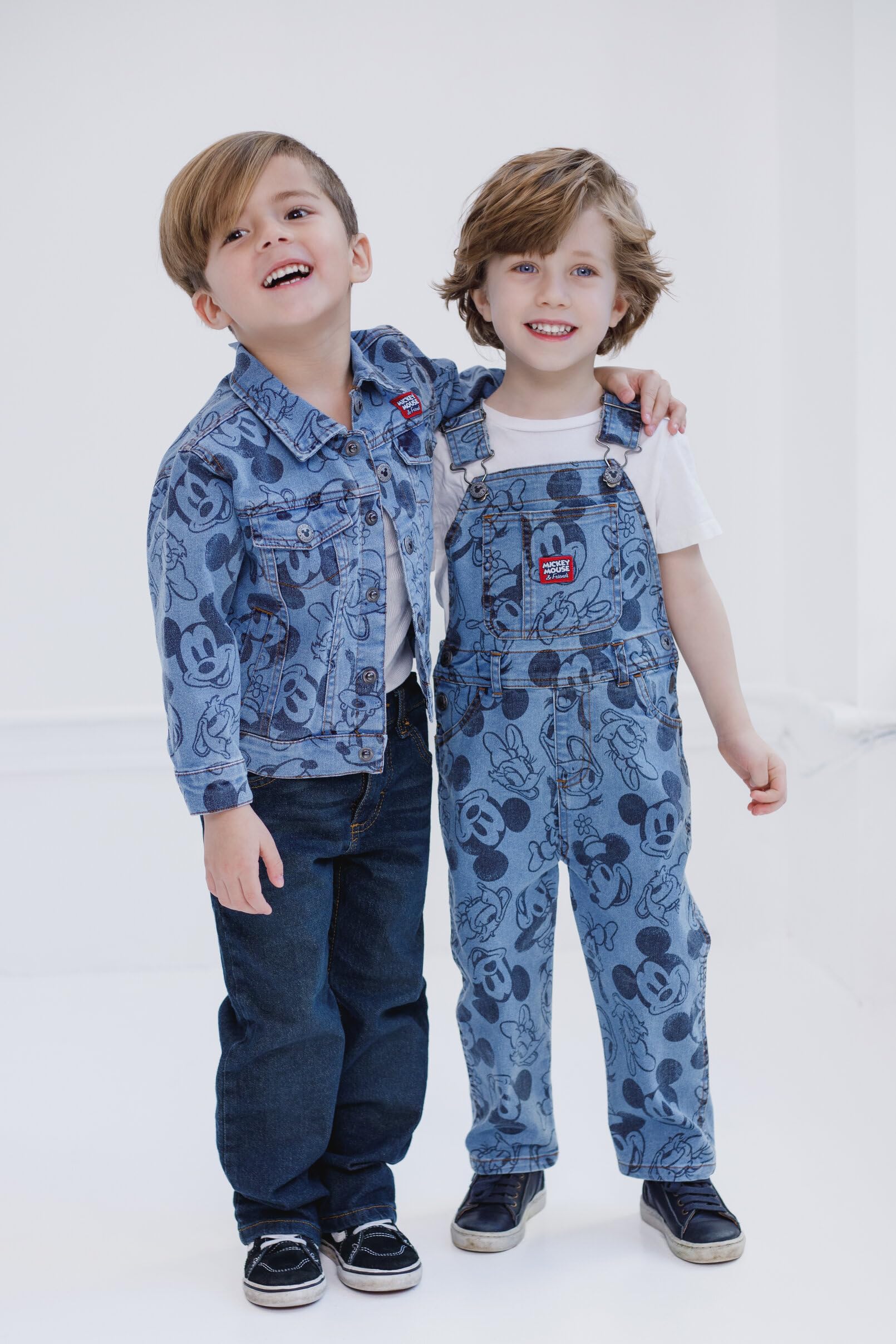 Disney Mickey Mouse & Friends Denim Bib Overalls for Kids - Baby to Big Kid (Infant, Toddler, Boys & Girls) - Perfect for Playdates, Theme Parks & Disney Costume Parties
