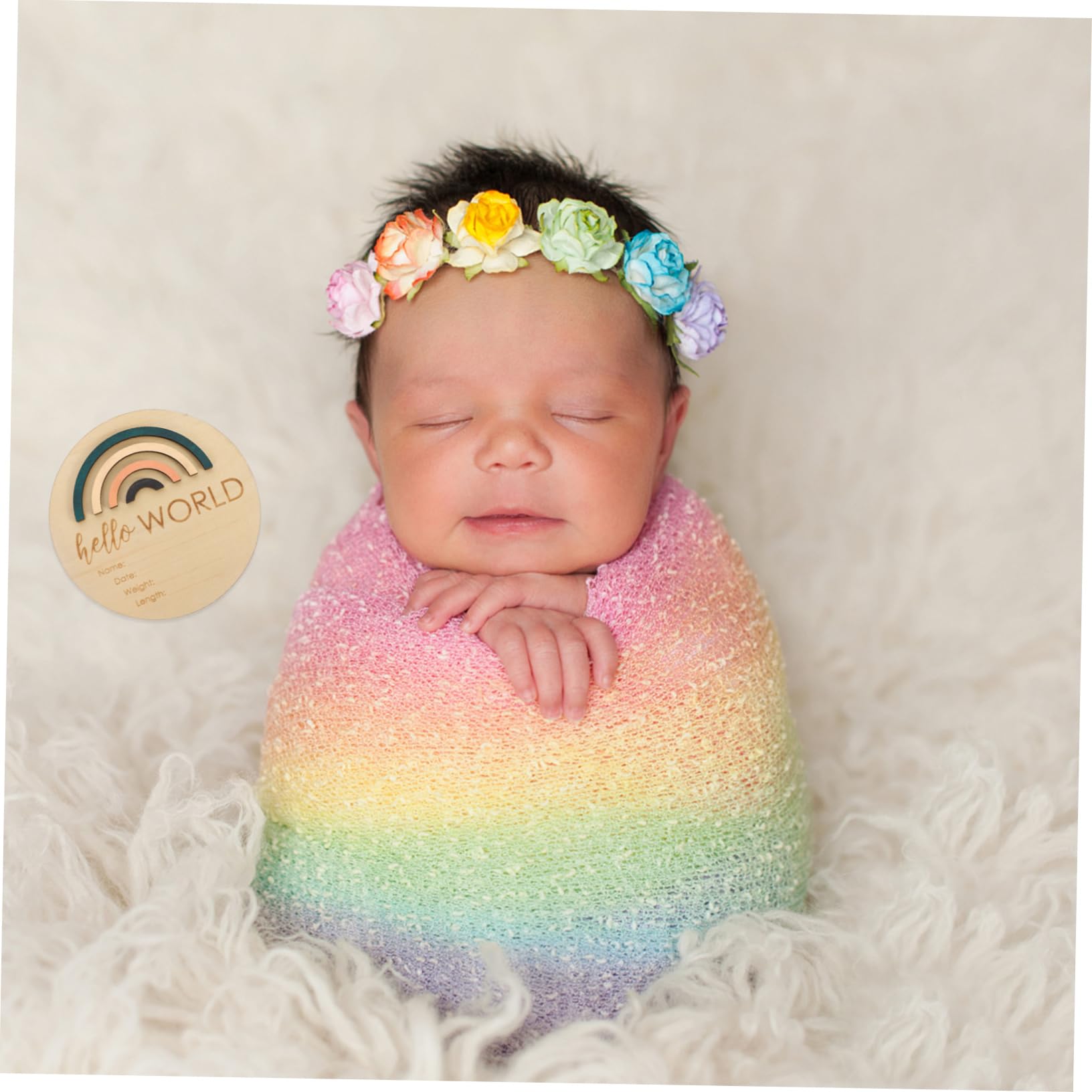 GREENADSCAPE Wooden Baby Boy Birth Announcement Plaque - Newborn Photo Prop, Unique Design for Nursery Decor & Baby Shower Gifts
