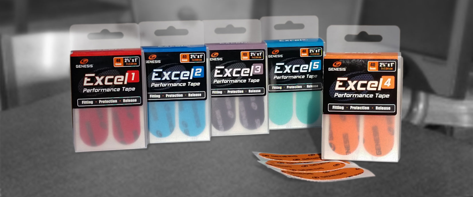 Genesis Excel Classic Performance Tape - High Quality Athletic Sports Tape for Injury Support & Recovery - Perfect for Running, Basketball, Weightlifting & Joint Pain Relief