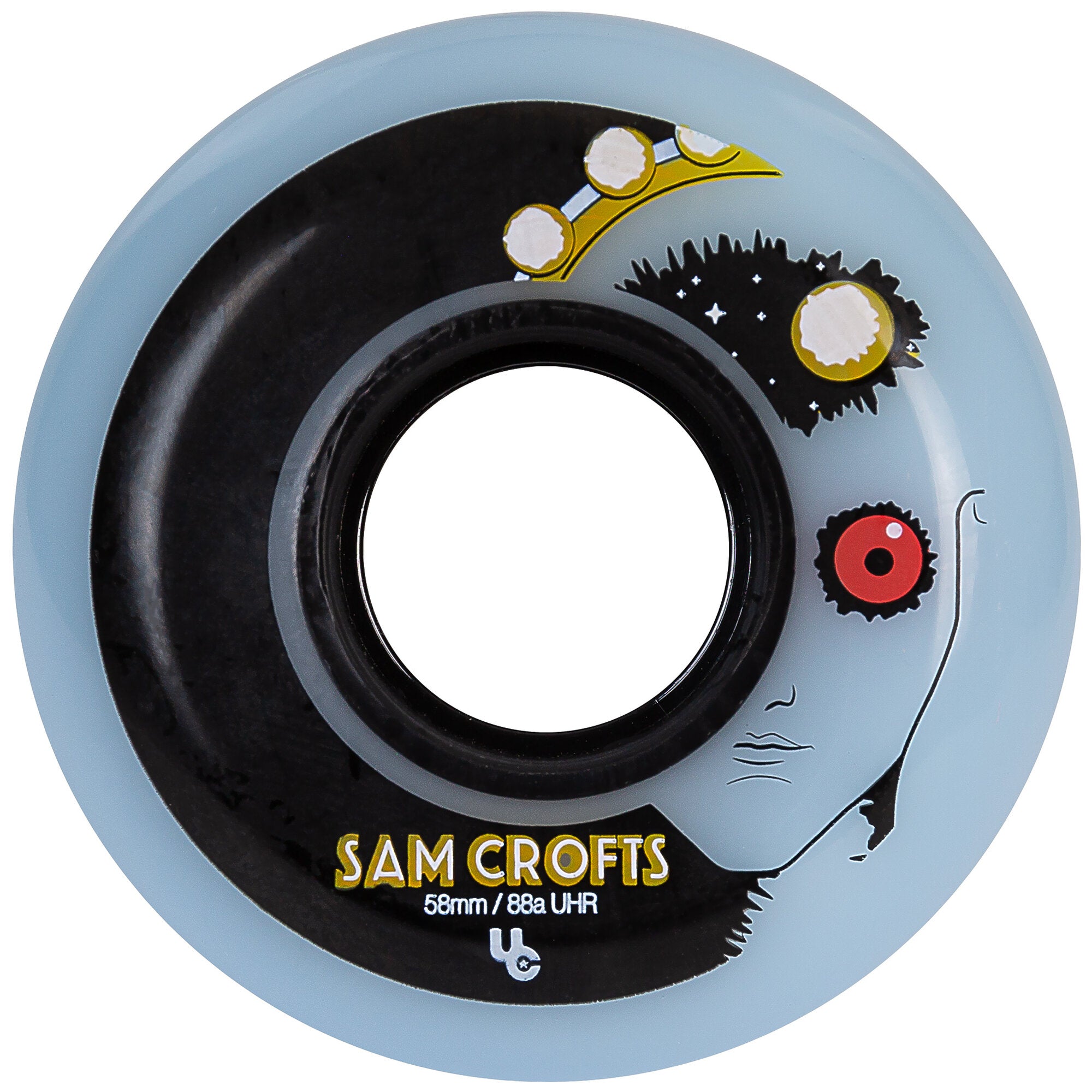 Sam Crofts High-Performance Skateboard Wheels 58mm 88A Durometer - 4 Pack for Smooth Cruising and Street Skating