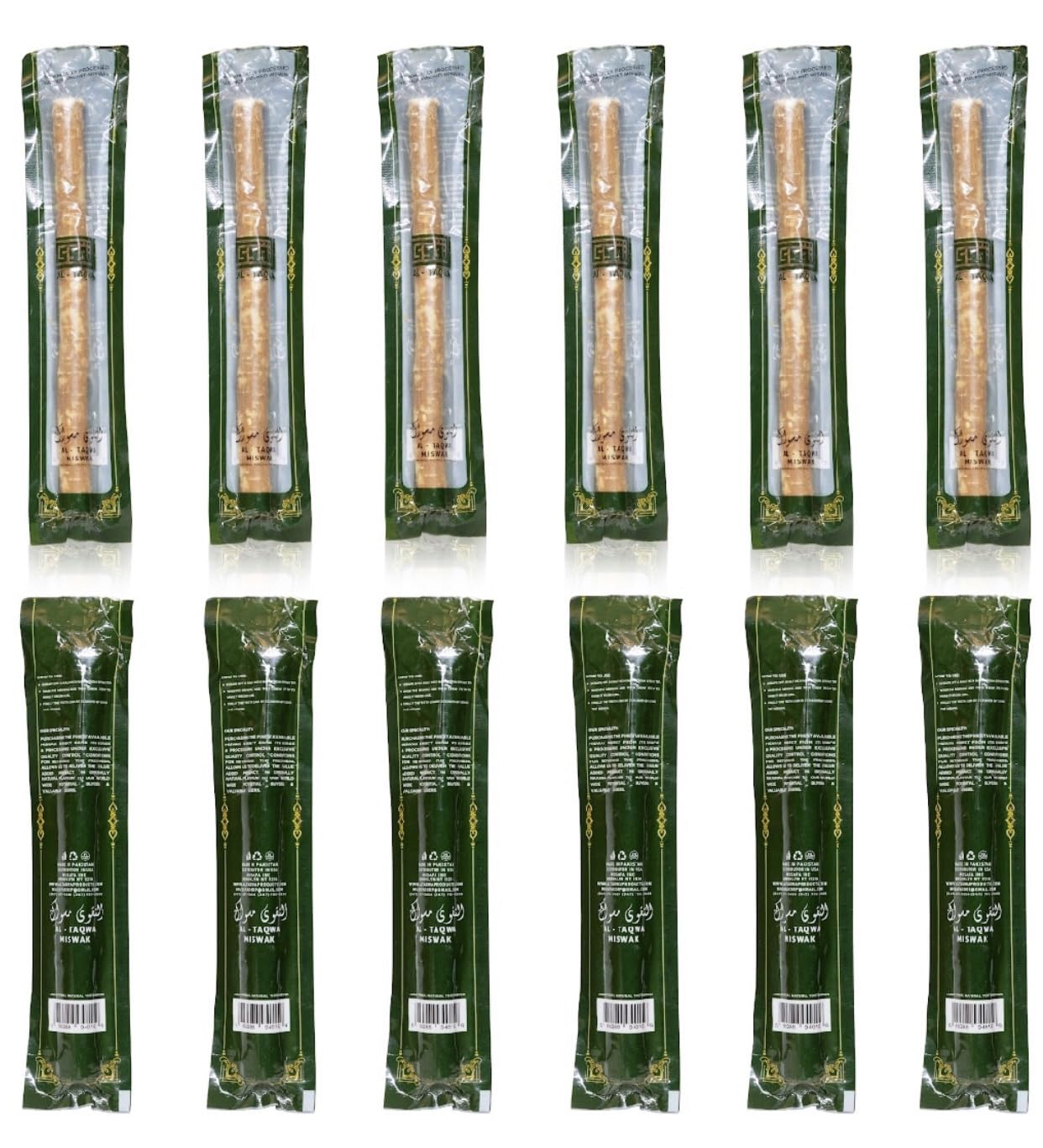Natural Miswak Stick Toothbrush - Pack of 12 | Organic Siwak Chewing Sticks for Teeth Whitening & Bad Breath Control | Eco-Friendly, Biodegradable Oral Care | Perfect for Travel, Camping & Daily Dental Hygiene