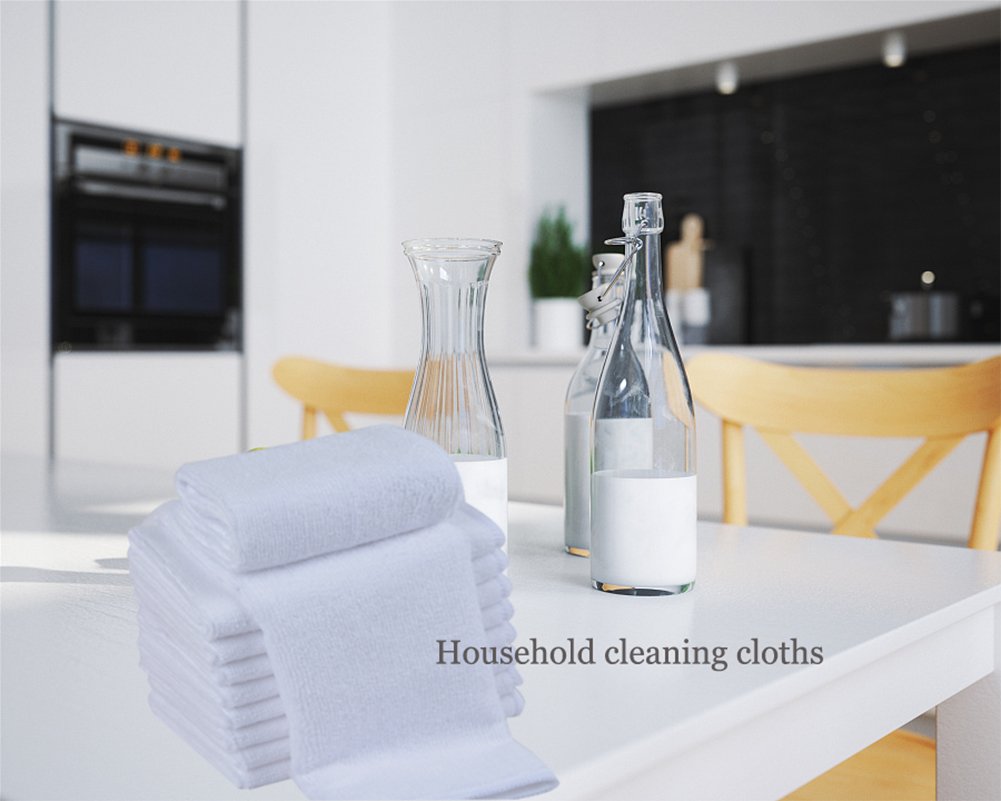 Ultra Absorbent Microfiber Dish Cloths - 20 Pack 12x12 Inch Fast Drying Kitchen Cleaning Rags for Washing Dishes, Countertops & Stainless Steel - Perfect for Daily Kitchen Cleaning & Household Chores