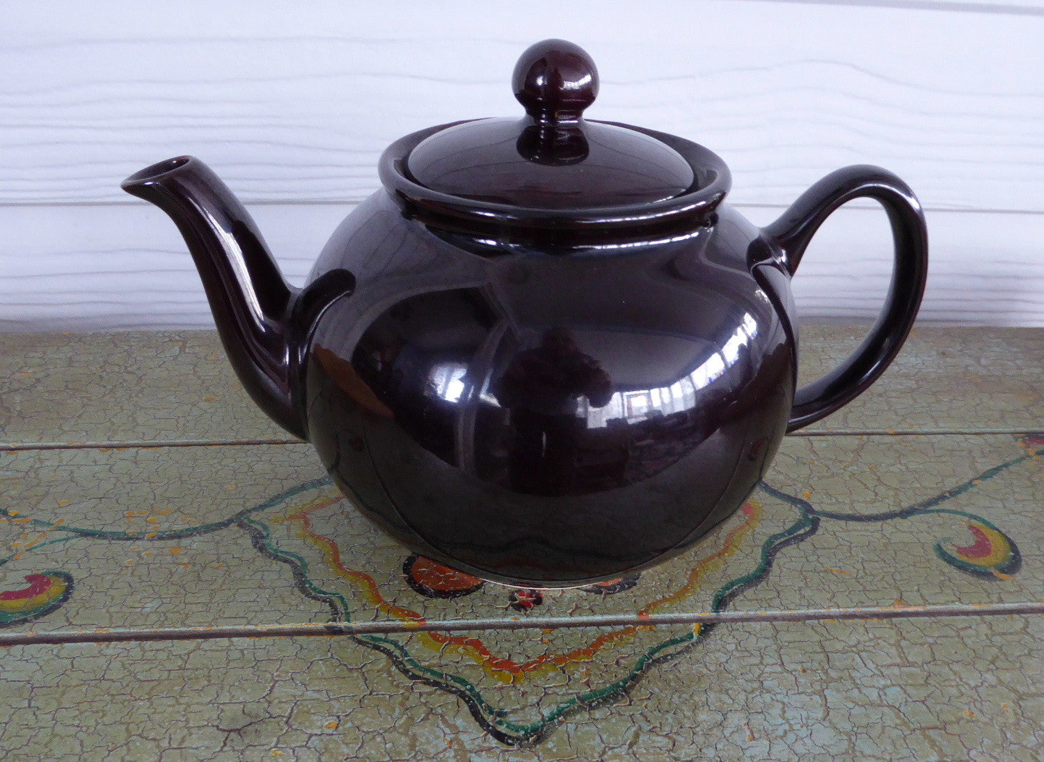 Vintage Brown Betty Teapot - Authentic English Pottery with Shiny Glaze, Large 6-Cup Capacity (1980s) | Perfect for Afternoon Tea, Collectors & British Style Decor