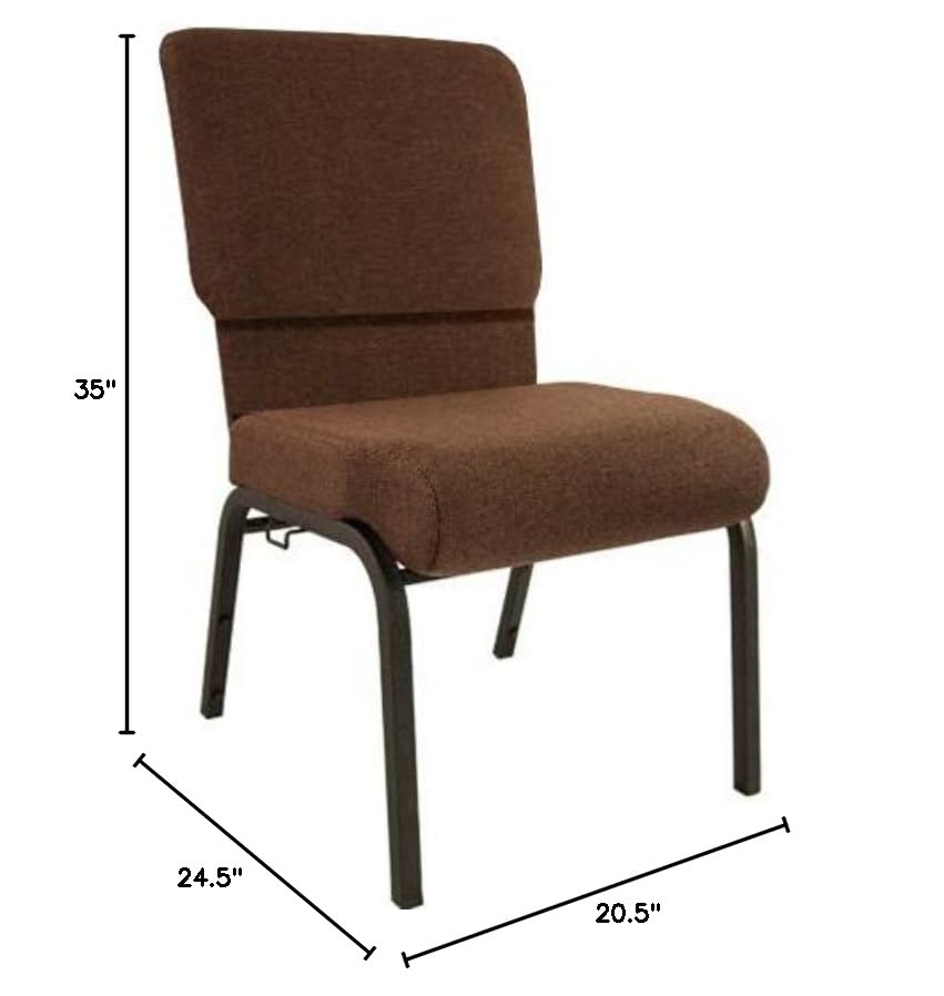 20.5 Inch Wide Java Church Chair - Comfortable Padded Folding Chair for Worship, Events & Weddings - Durable Stackable Seating Solution for Churches, Banquets & Home Use
