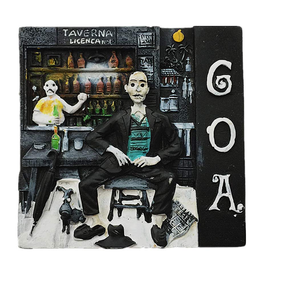 Pub of Goa India Fridge Magnet Souvenir Gift - Colorful Indian Refrigerator Magnet for Home & Kitchen Decoration, Travel Memorabilia, Office Desk Accessory | Perfect for Travel Lovers, Gift Giving & Refrigerator Decoration