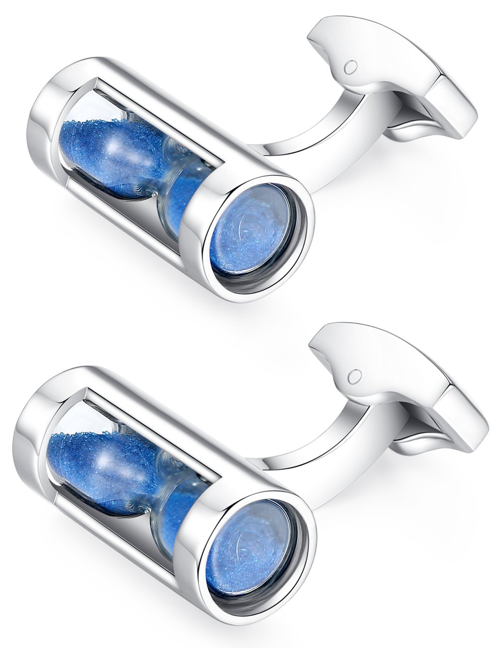 Premium Honey Bear Hourglass Sand Timer Cufflinks - Stainless Steel Men's Wedding Gift for Grooms & Best Men - Perfect for Formal Events, Business Attire & Special Occasions