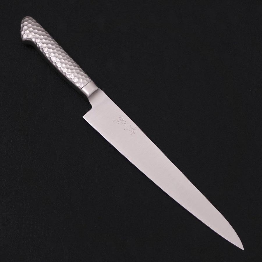 Premium VG-5 Stainless Steel Sujihiki Japanese Slicing Knife 210mm with Polished Western Handle - Perfect for Sushi, Meat, and Delicate Food Preparation