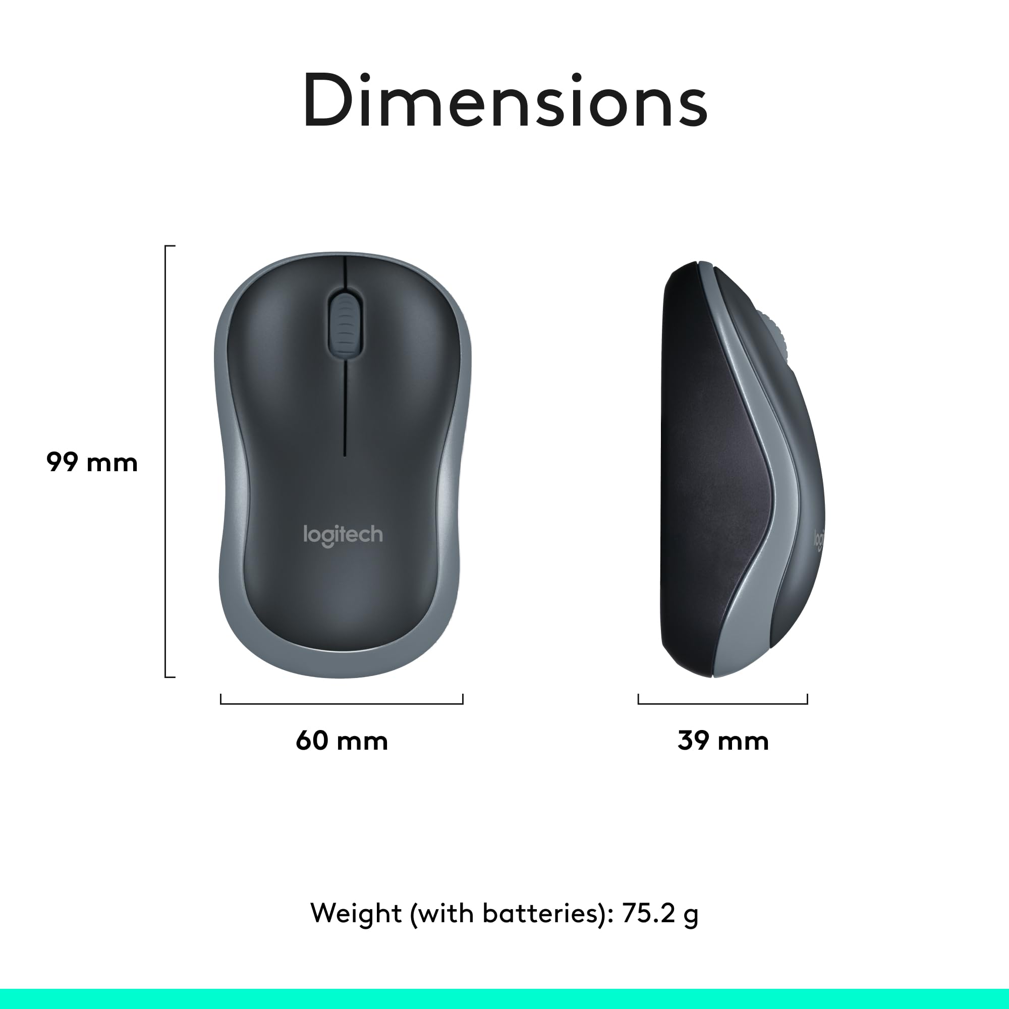 Logitech MK270 Wireless Keyboard and Mouse Combo - 2.4GHz Wireless, Compact Design, 8 Multimedia Keys for Windows PC & Laptop (Black) - Perfect for Home Office, Gaming, and Remote Work