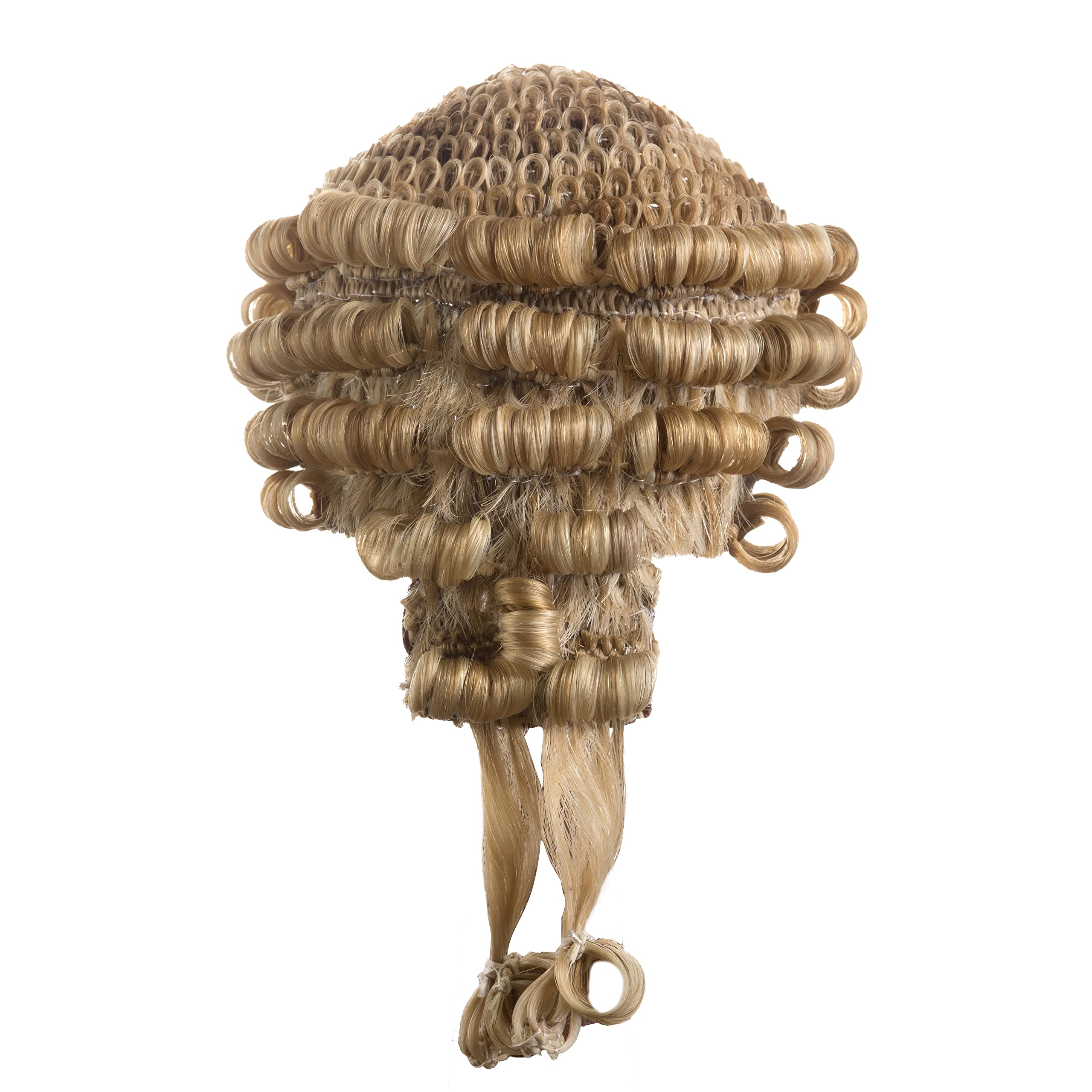 Barristers Wig for Courtroom - Blonde & Brown Synthetic Hair Wig - One Size Fits All - Perfect for Legal Professionals, Cosplay & Costume Events