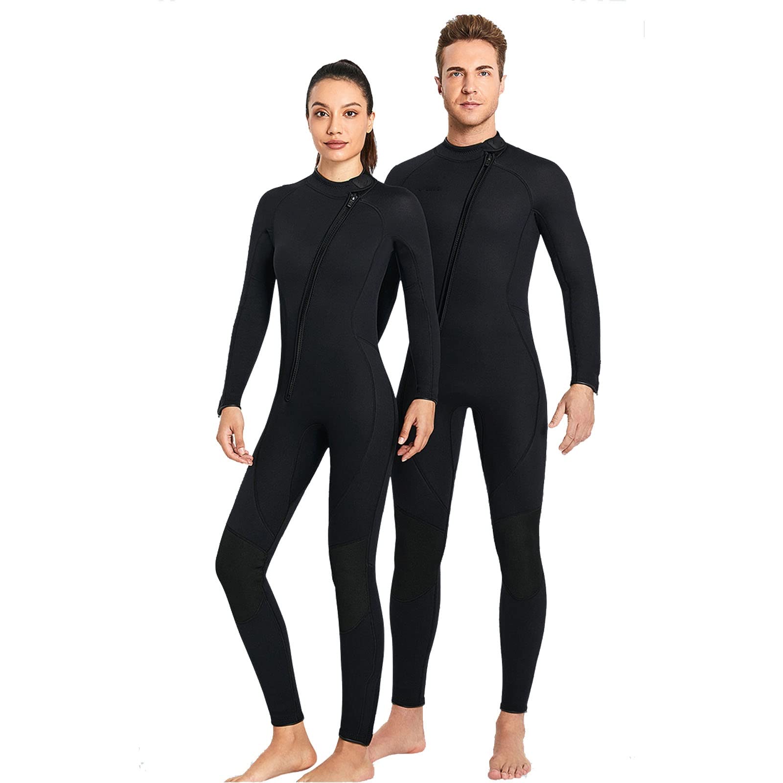 3MM Neoprene Wetsuit for Men & Women - Full Body One Piece Back Zip Long Sleeve Diving Suit for Snorkeling, Surfing & Swimming | Perfect for Cold Water Sports & Ocean Adventures