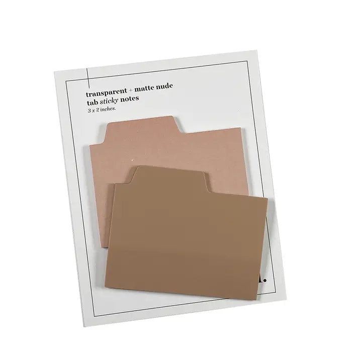 Blank Tab Sticky Note Set | Nude Color Sticky Notes for Office, School & Home Organization | Self-Adhesive Index Tabs for Notebooks, Planners & Journals