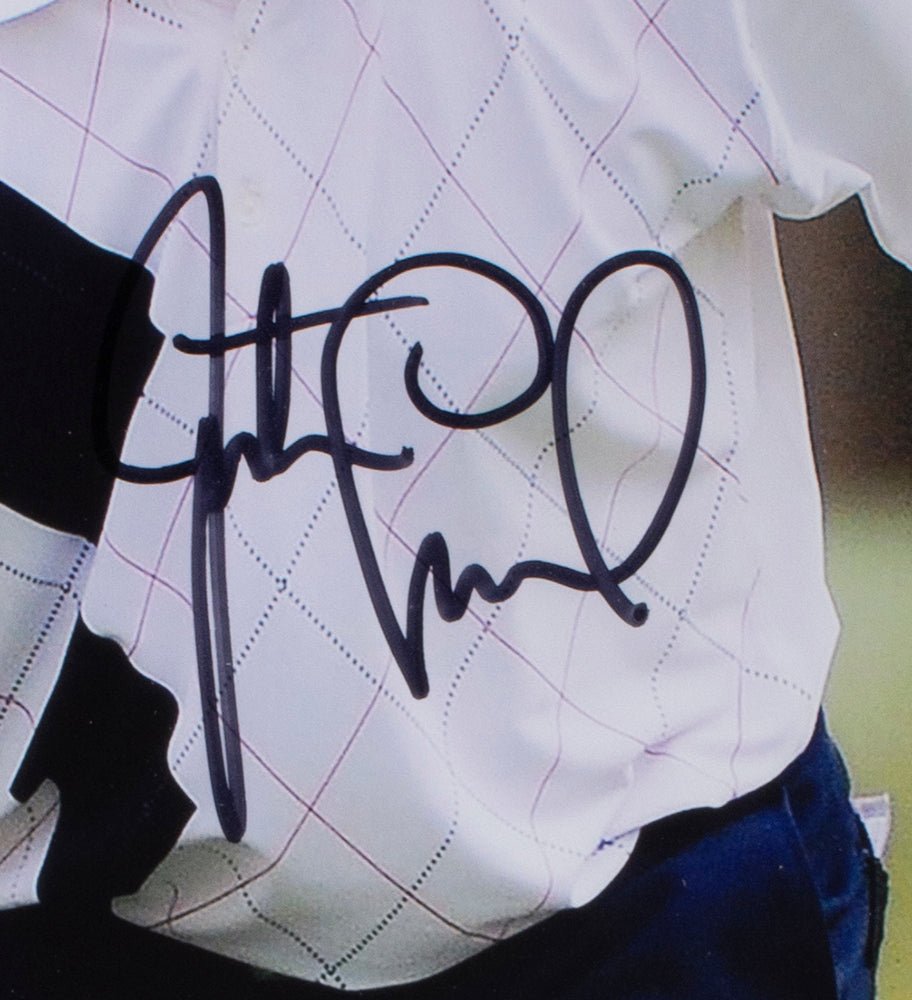Justin Leonard Autographed Framed 8x10 Golf Photo with JSA COA - Perfect for Golf Memorabilia Collectors & Man Cave Decor