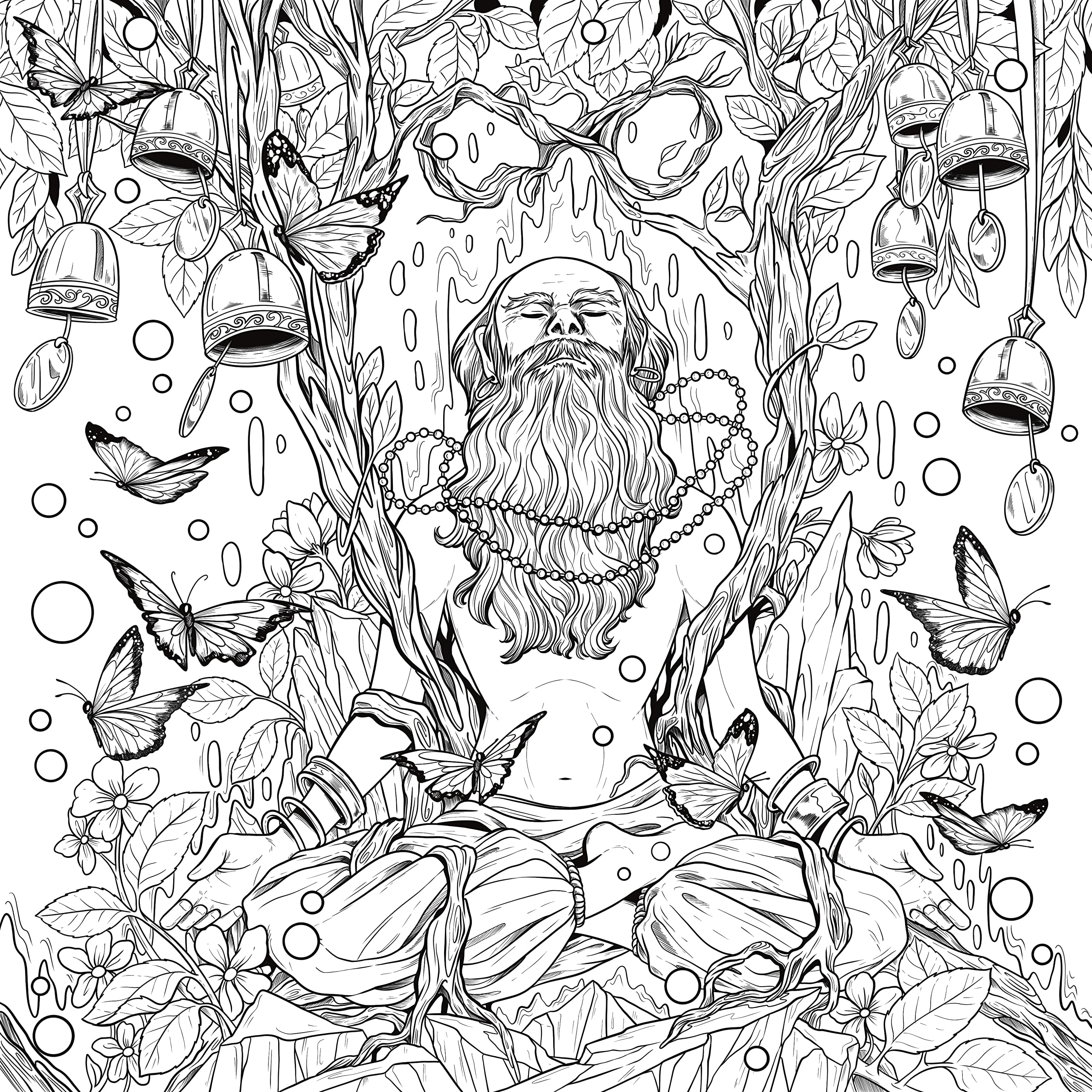 Mythographic Coloring Book - Cosmic Spirit: Tarot, Astrology & Mystical Symbols for Adults | Stress Relief, Meditation & Creative Art Therapy