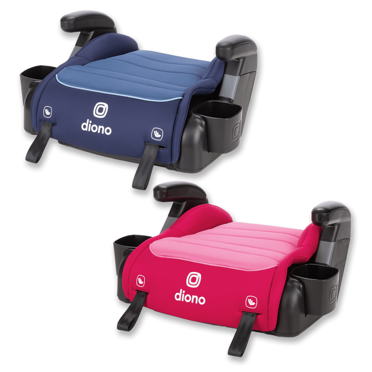 Diono Connect3® RXT Backless Booster Car Seat with LATCH System - 2 Pack for Kids Travel Safety | Perfect for School Carpool & Family Road Trips