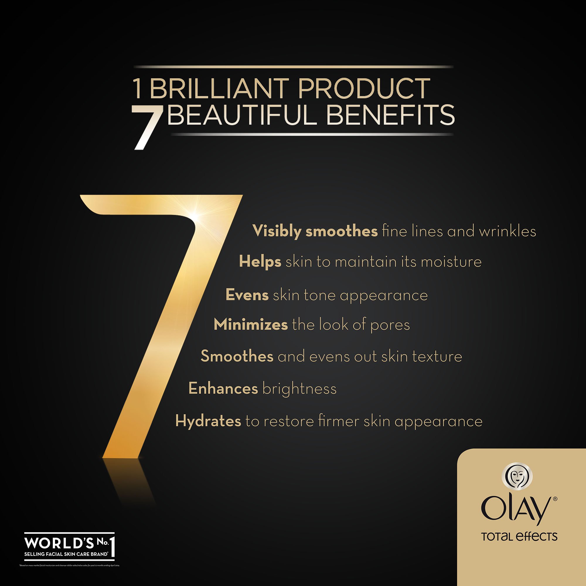 Olay Total Effects Anti-Aging Moisturizing Cream with Niacinamide & Green Tea Extract | Fights 7 Signs of Aging for Normal, Oily, Dry & Combination Skin | SPF 15 Sun Protection | 1.76 oz (50g) | Perfect for Daily Skincare Routine & Anti-Aging Regimen
